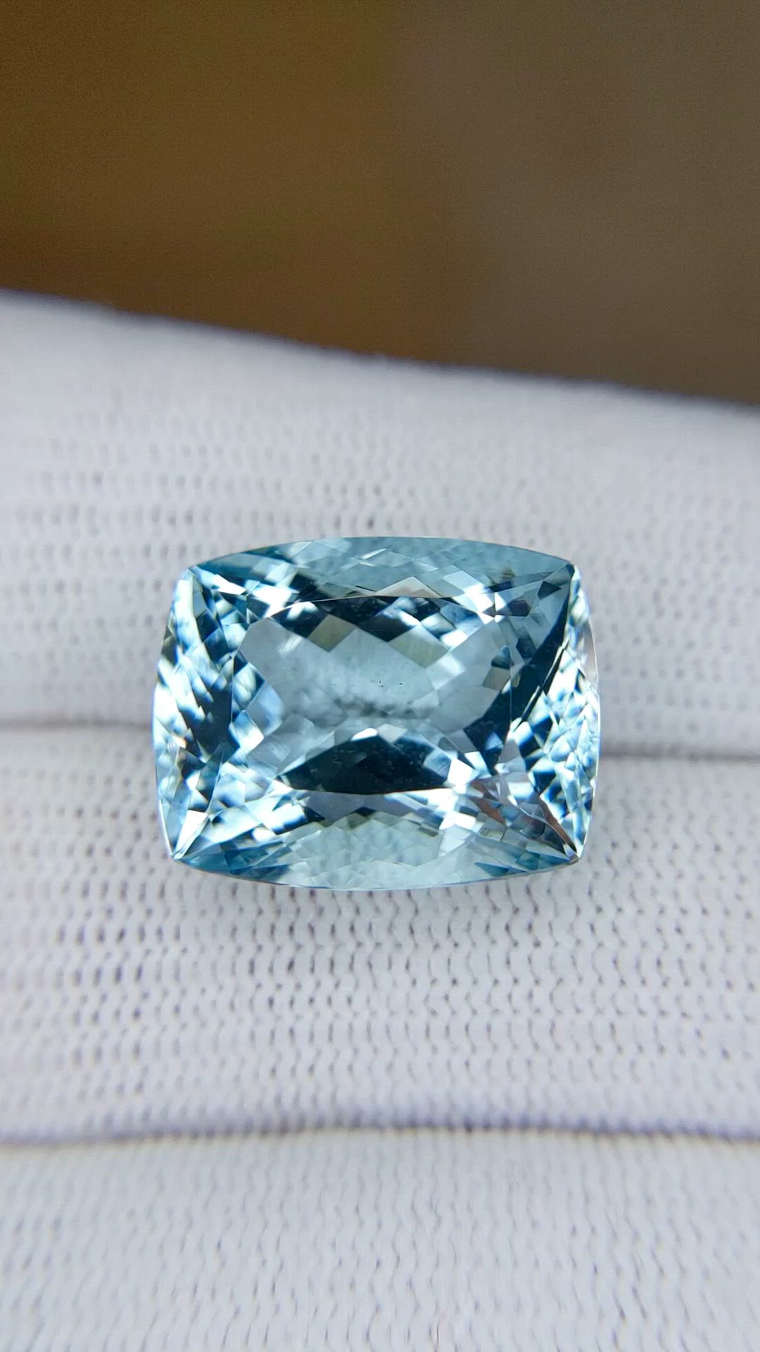 15.61 Ct. Blue Aquamarine from Brazil Size Video