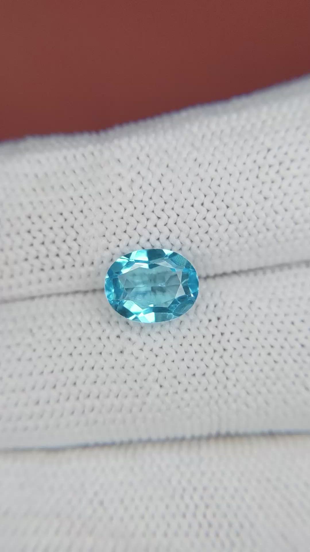 2.70 Ct. Swiss Blue Topaz from Ceylon (Sri Lanka) Size Video