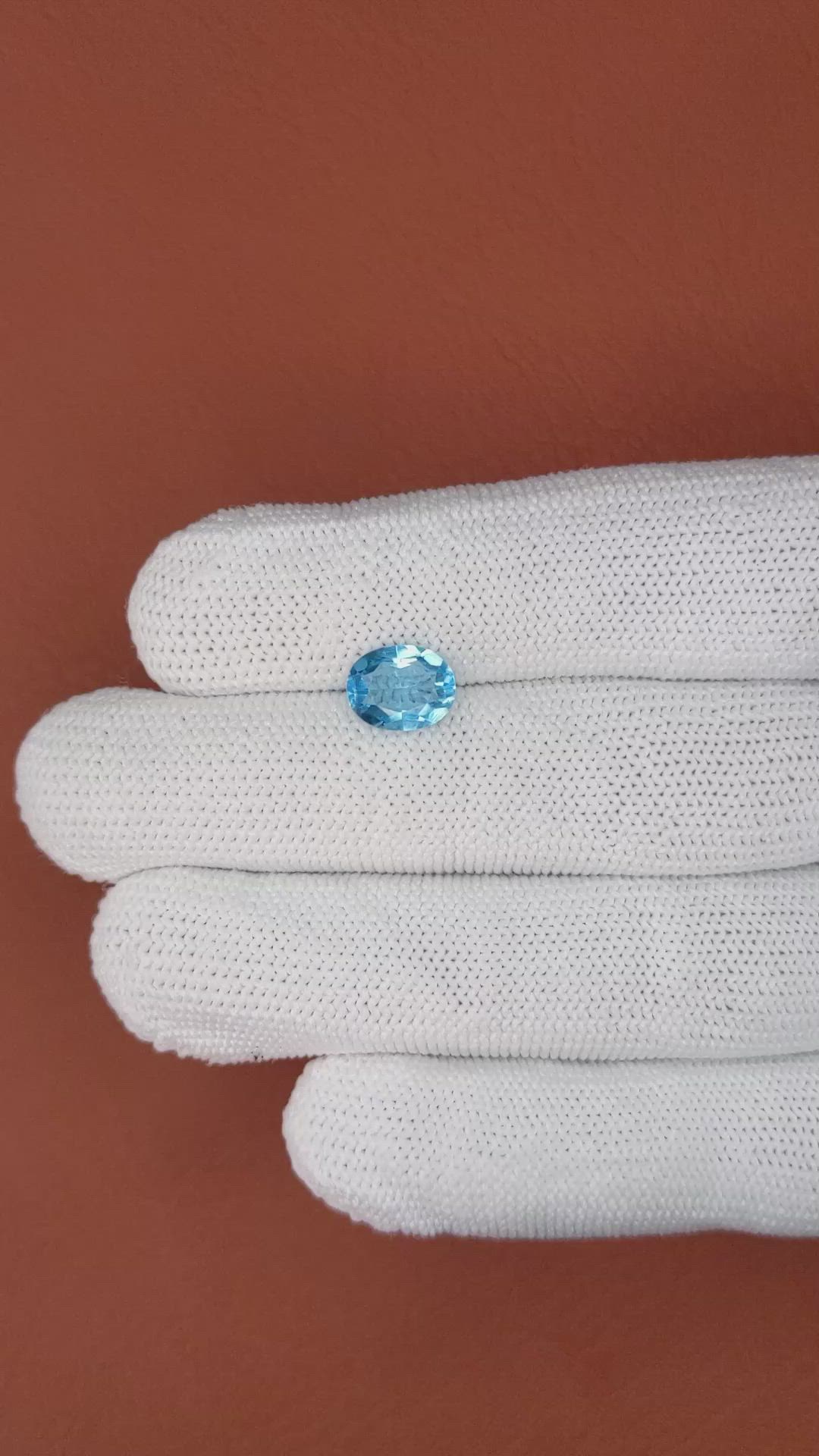 2.70 Ct. Swiss Blue Topaz from Ceylon (Sri Lanka) Size Video