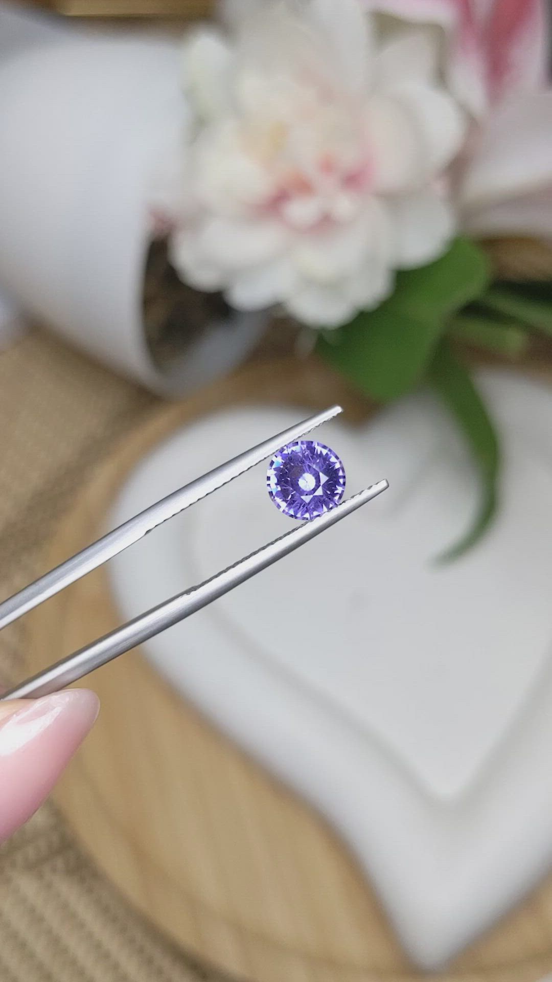 1.39 Ct. Purple Spinel from Ceylon (Sri Lanka) Size Video
