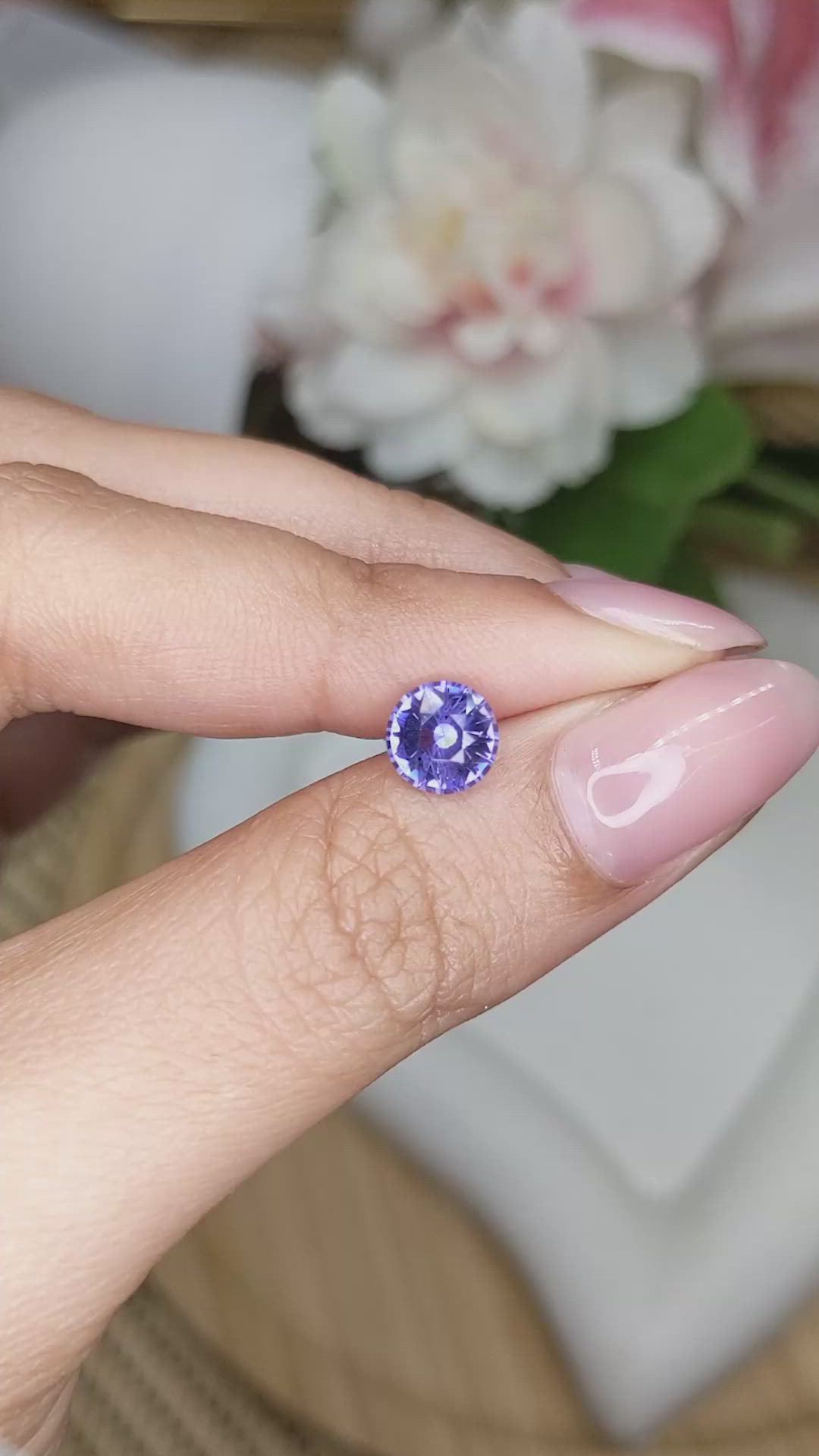 1.39 Ct. Purple Spinel from Ceylon (Sri Lanka) Size Video