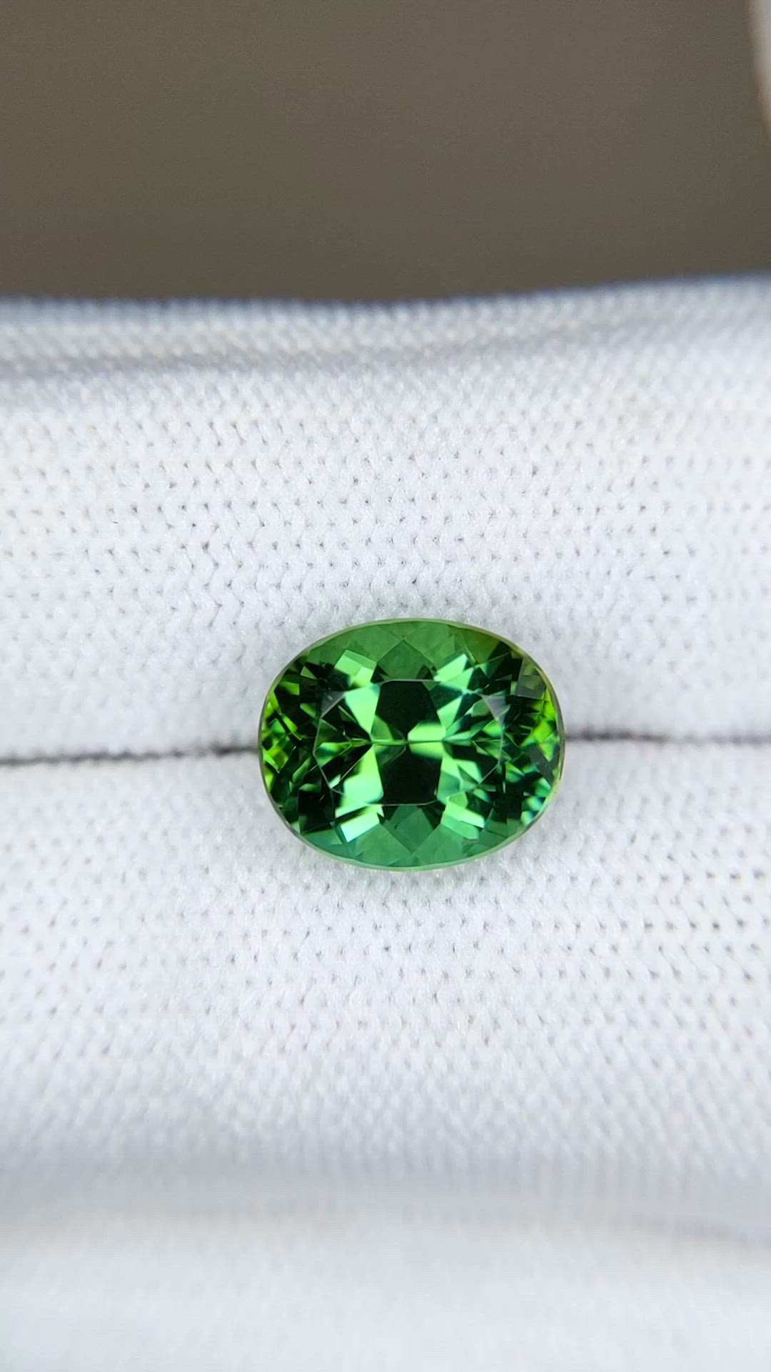 3.54 Ct. Green Tourmaline from Brazil Size Video