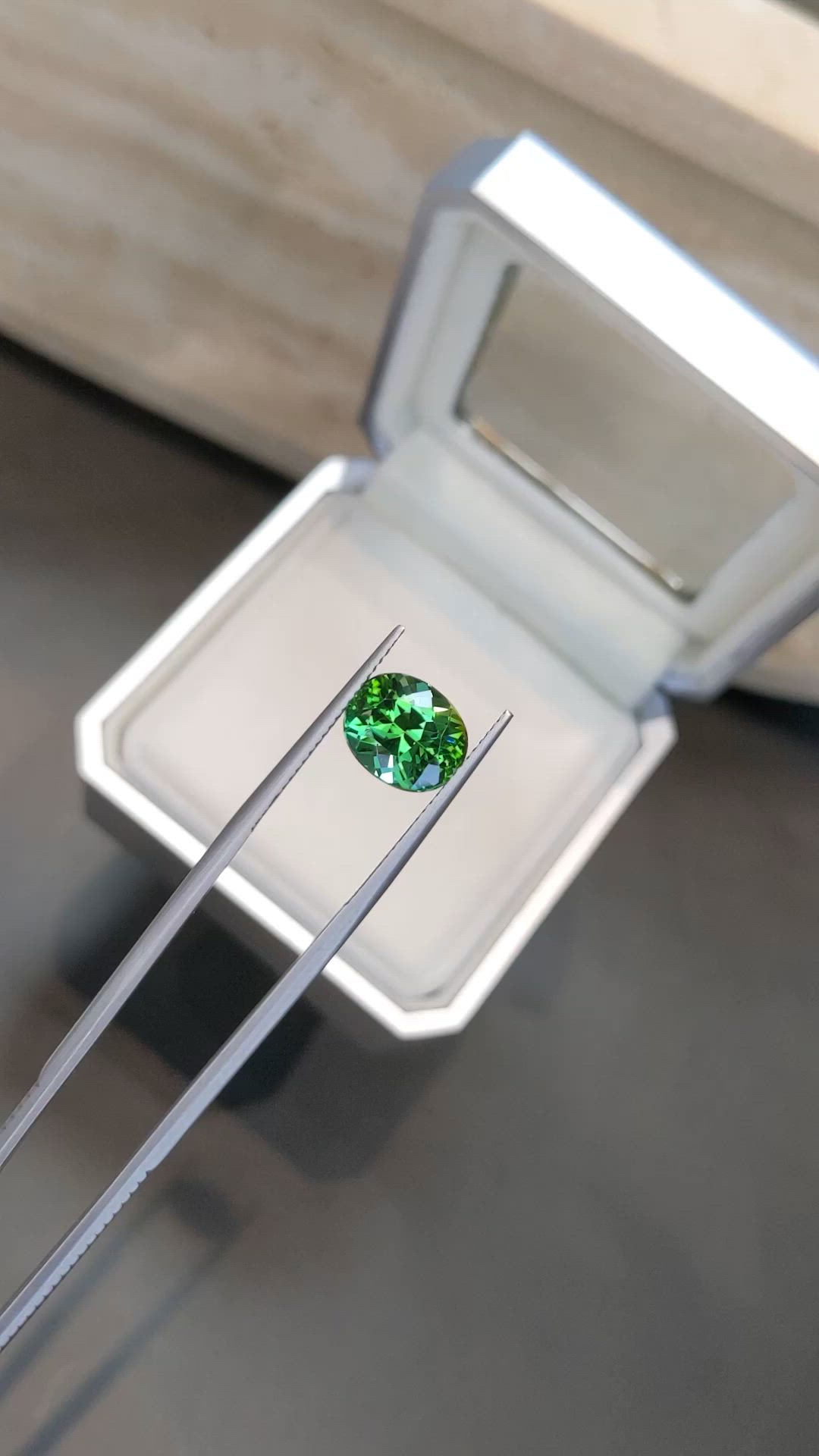 3.54 Ct. Green Tourmaline from Brazil Size Video