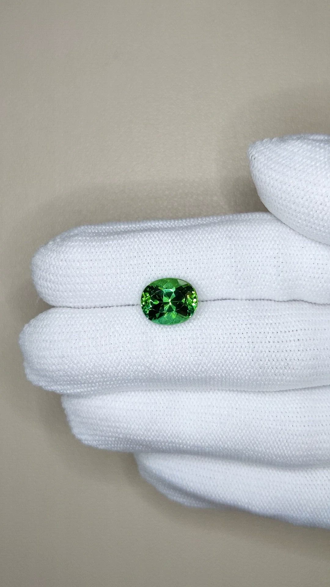 3.54 Ct. Green Tourmaline from Brazil Size Video