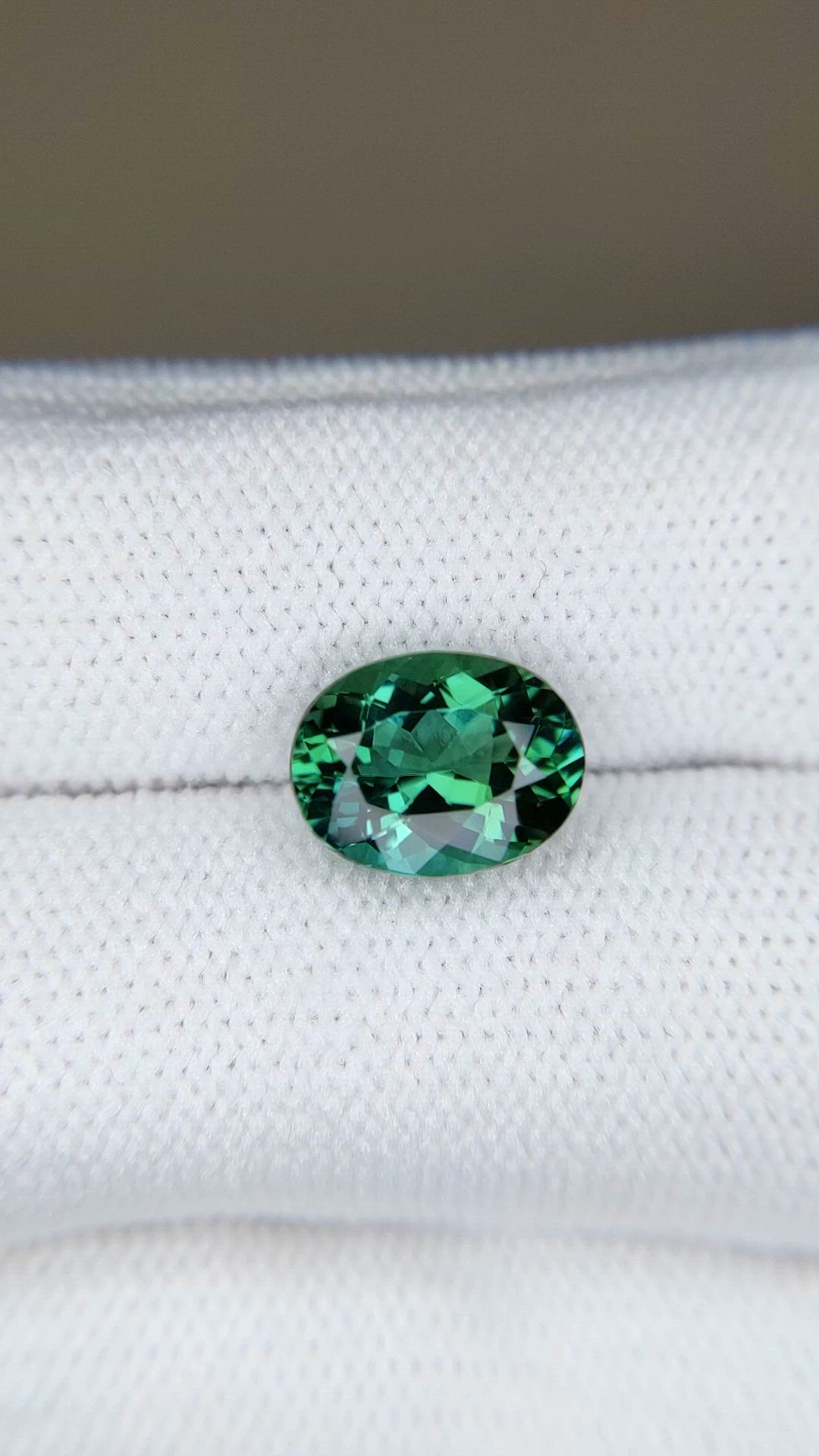 2.76 Ct. Bluish Green Tourmaline from Brazil Size Video