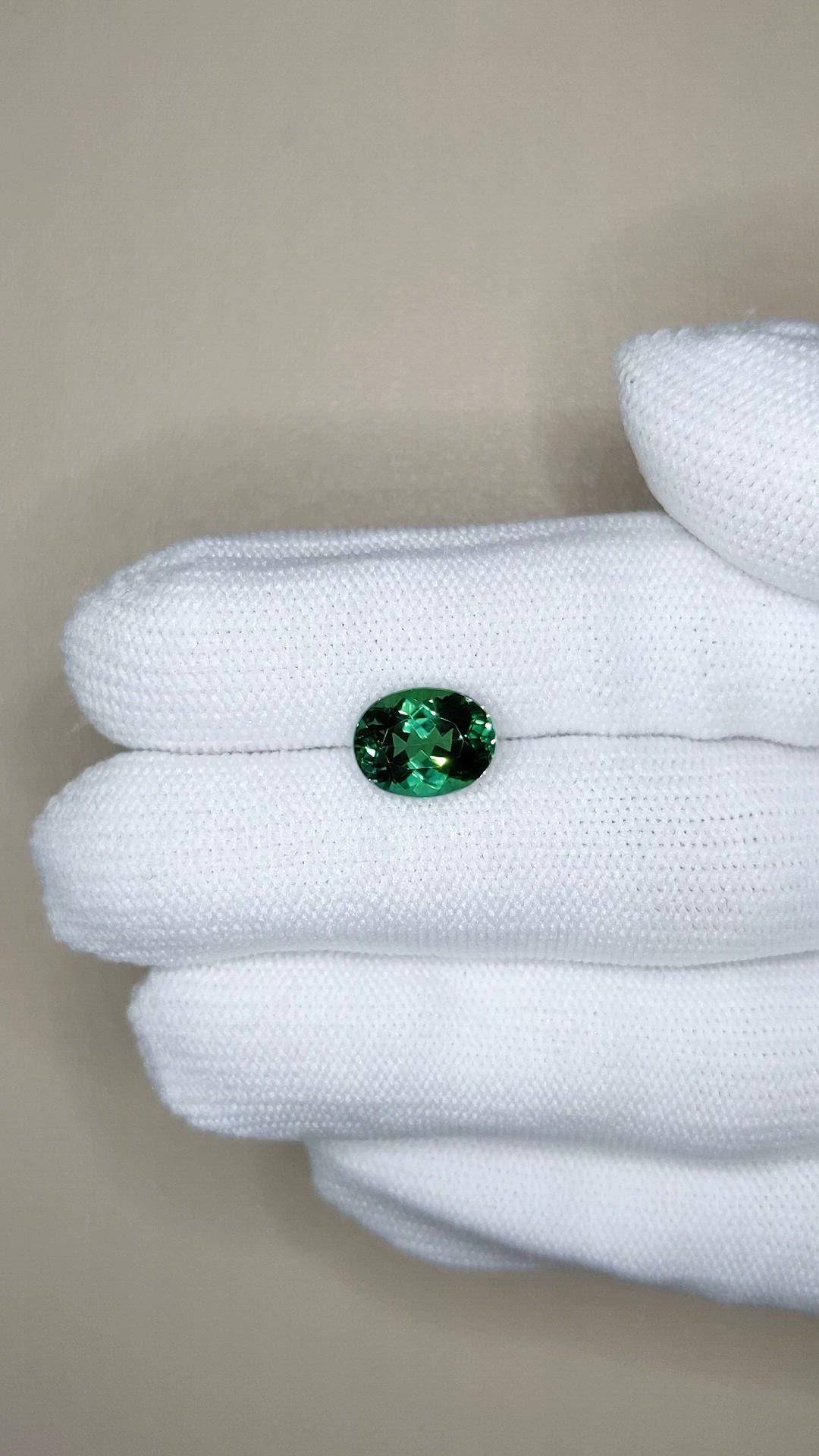 2.76 Ct. Bluish Green Tourmaline from Brazil Size Video