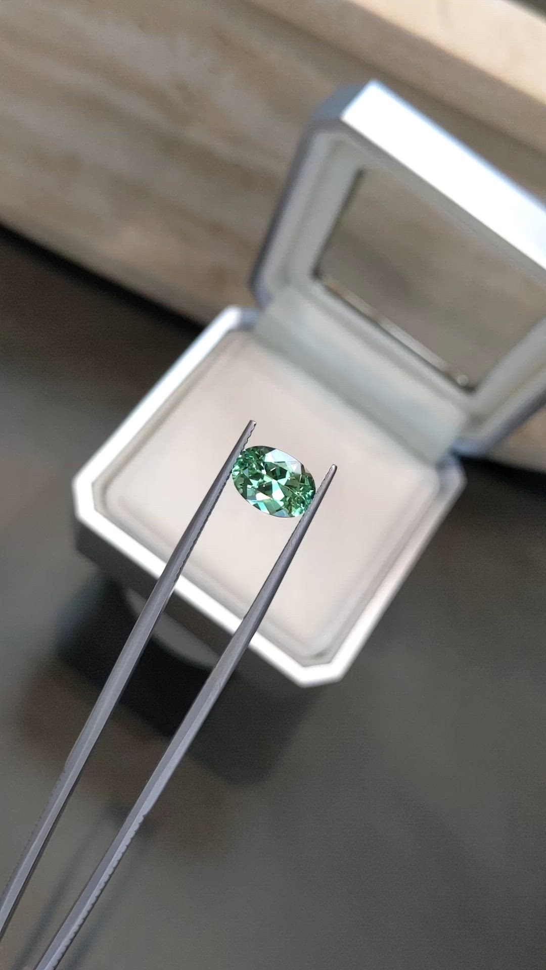 2.35 Ct. Green Tourmaline from Brazil Size Video