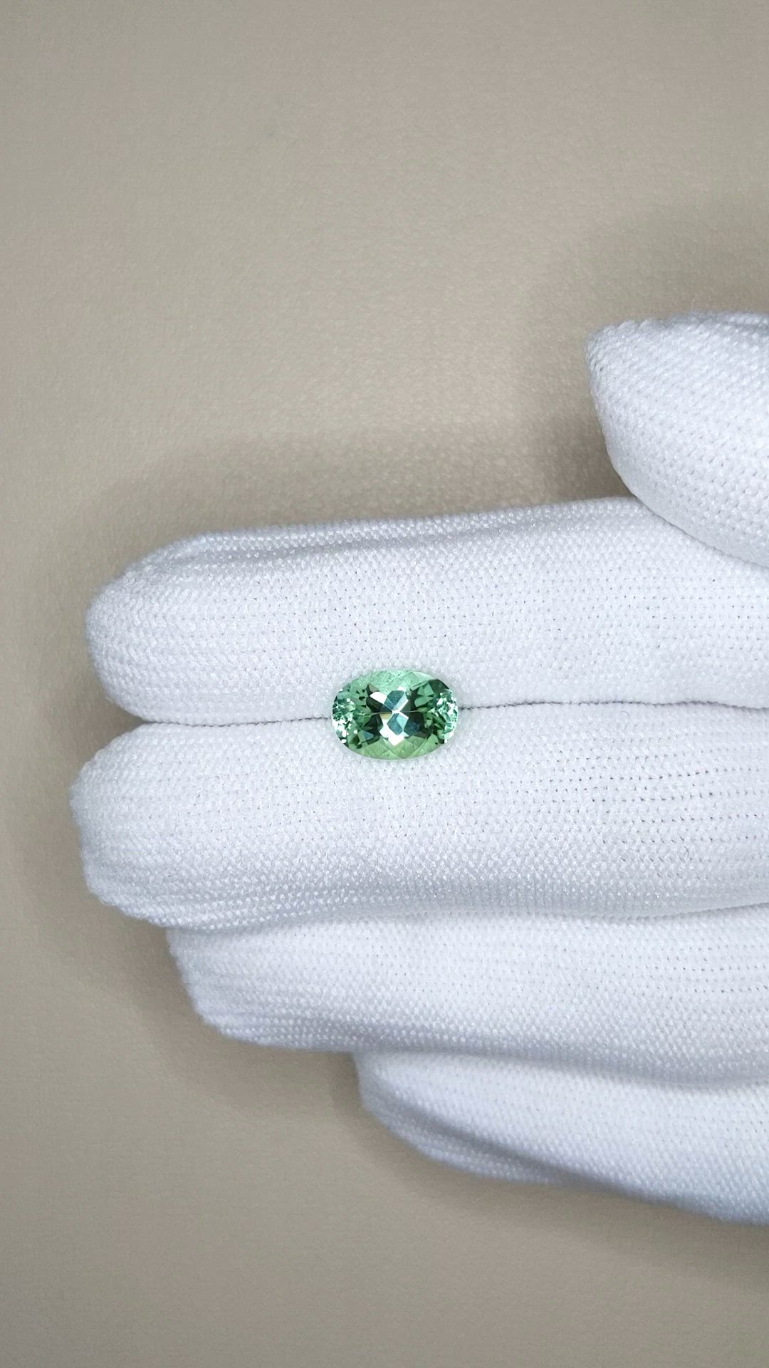 2.35 Ct. Green Tourmaline from Brazil Size Video