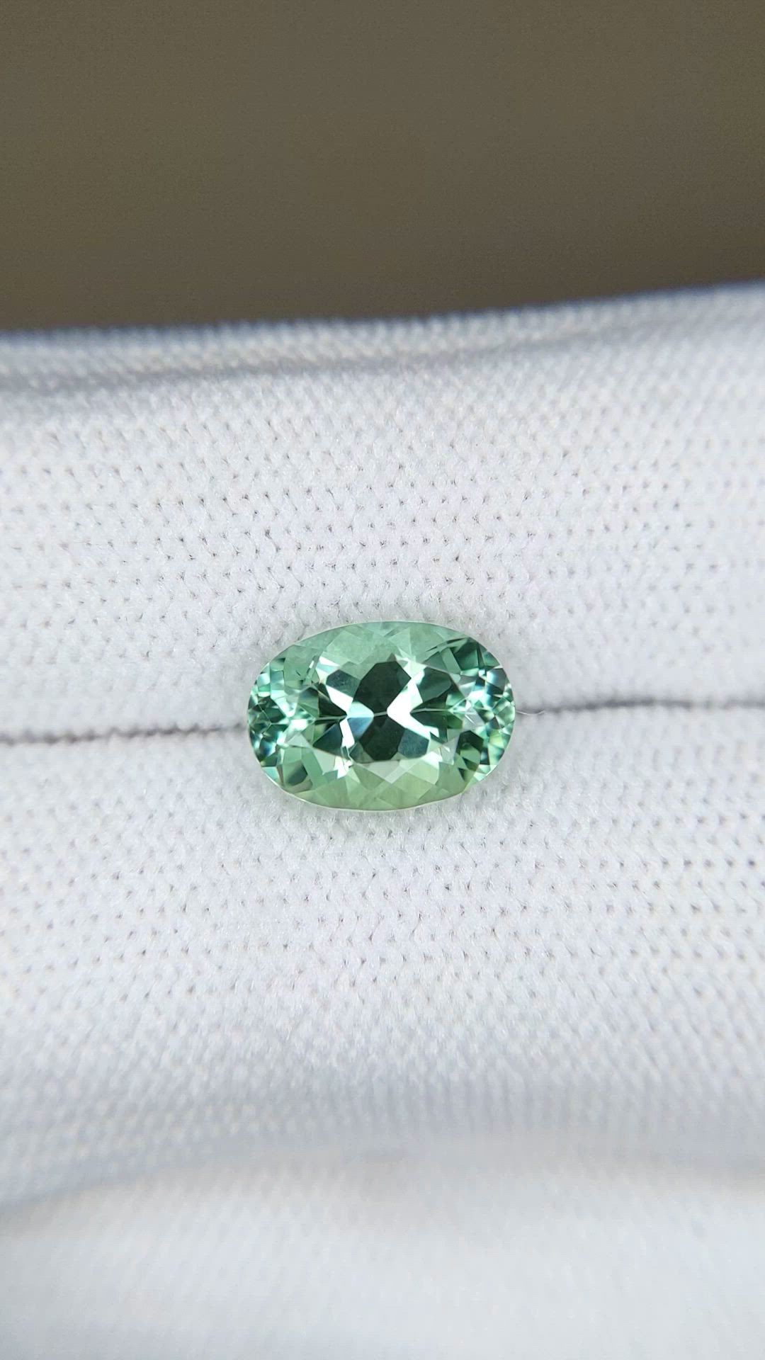 2.35 Ct. Green Tourmaline from Brazil Size Video