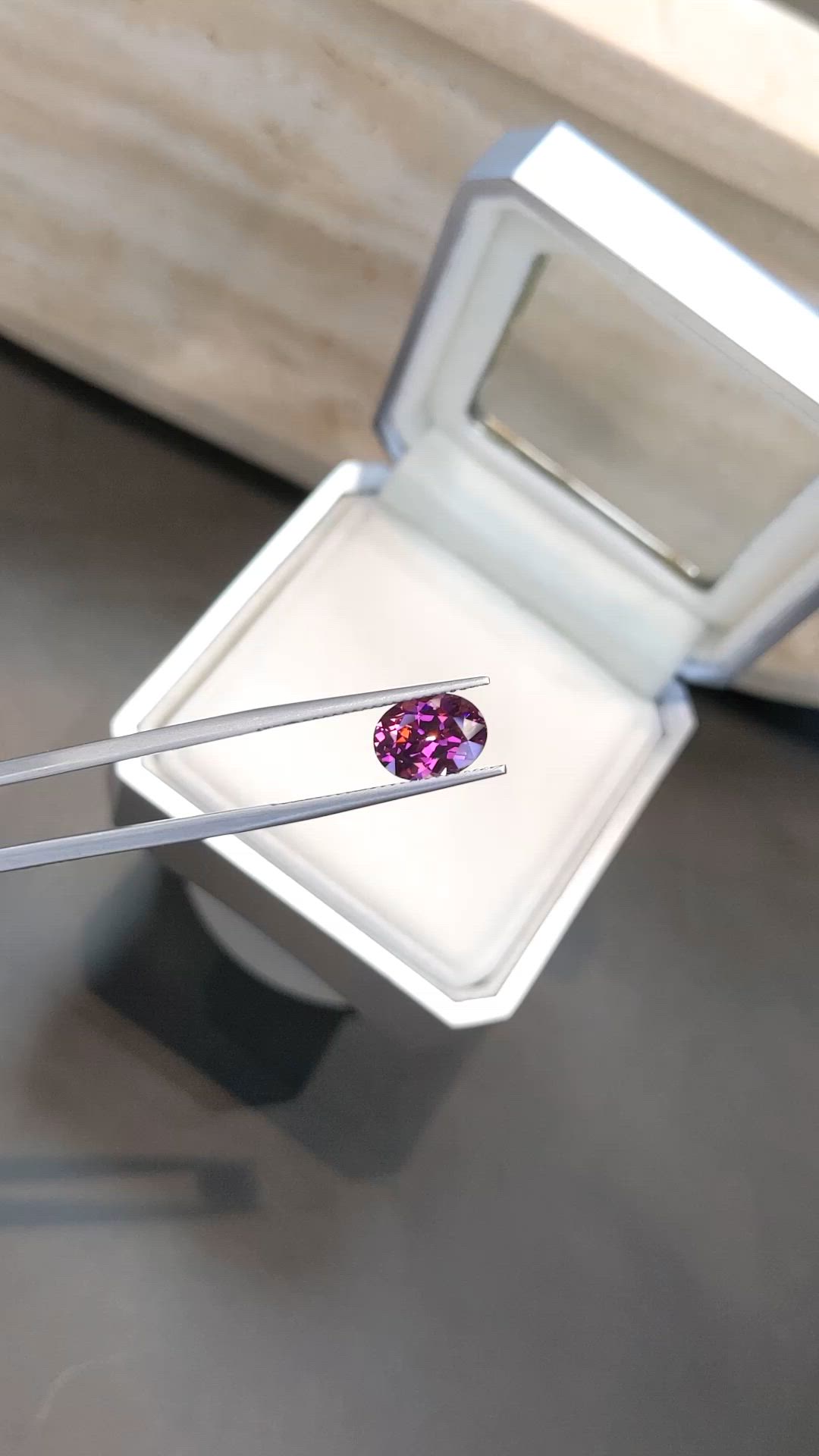 2.51 Ct. Pinkish Purple Spinel from Tanzania Size Video