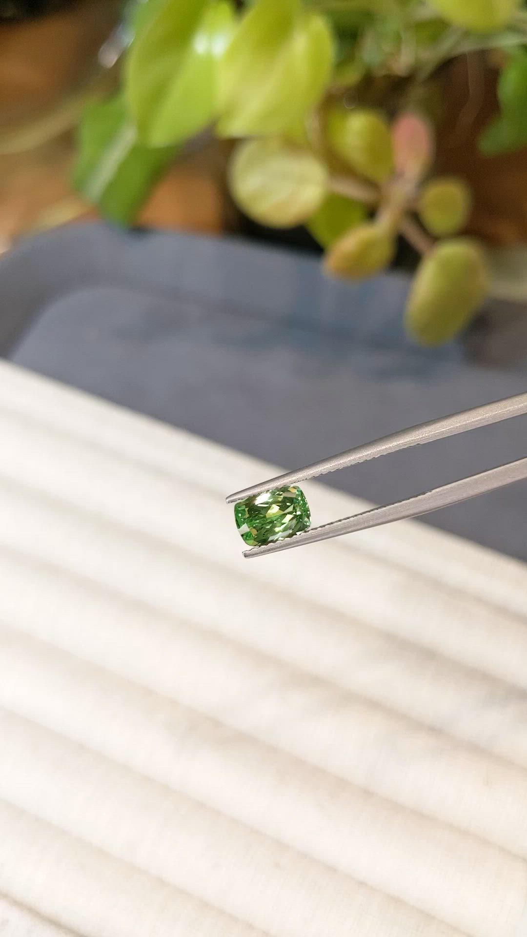 1.30 Ct. Yellowish Green Garnet from Tanzania Size Video