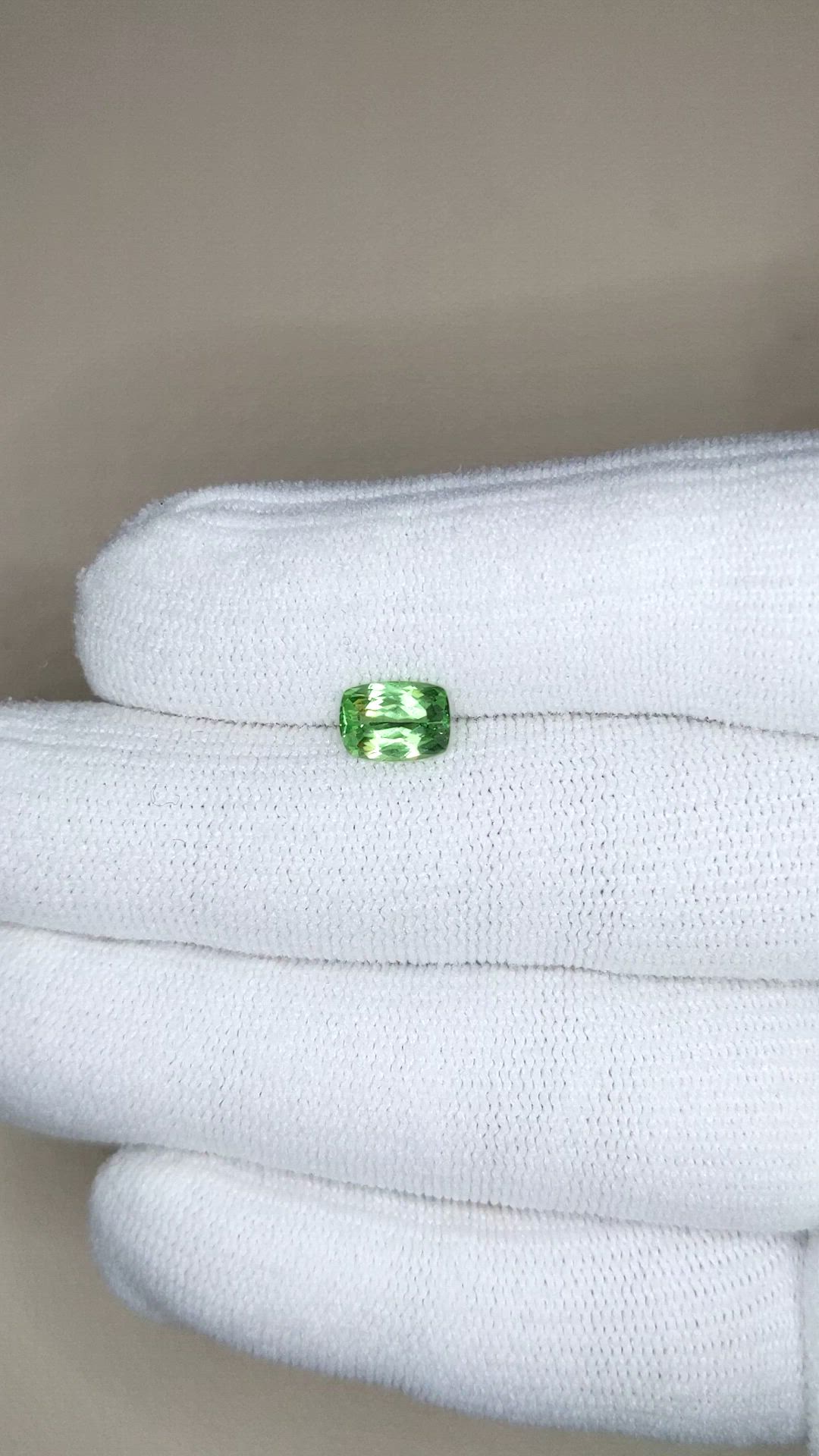 1.30 Ct. Yellowish Green Garnet from Tanzania Size Video