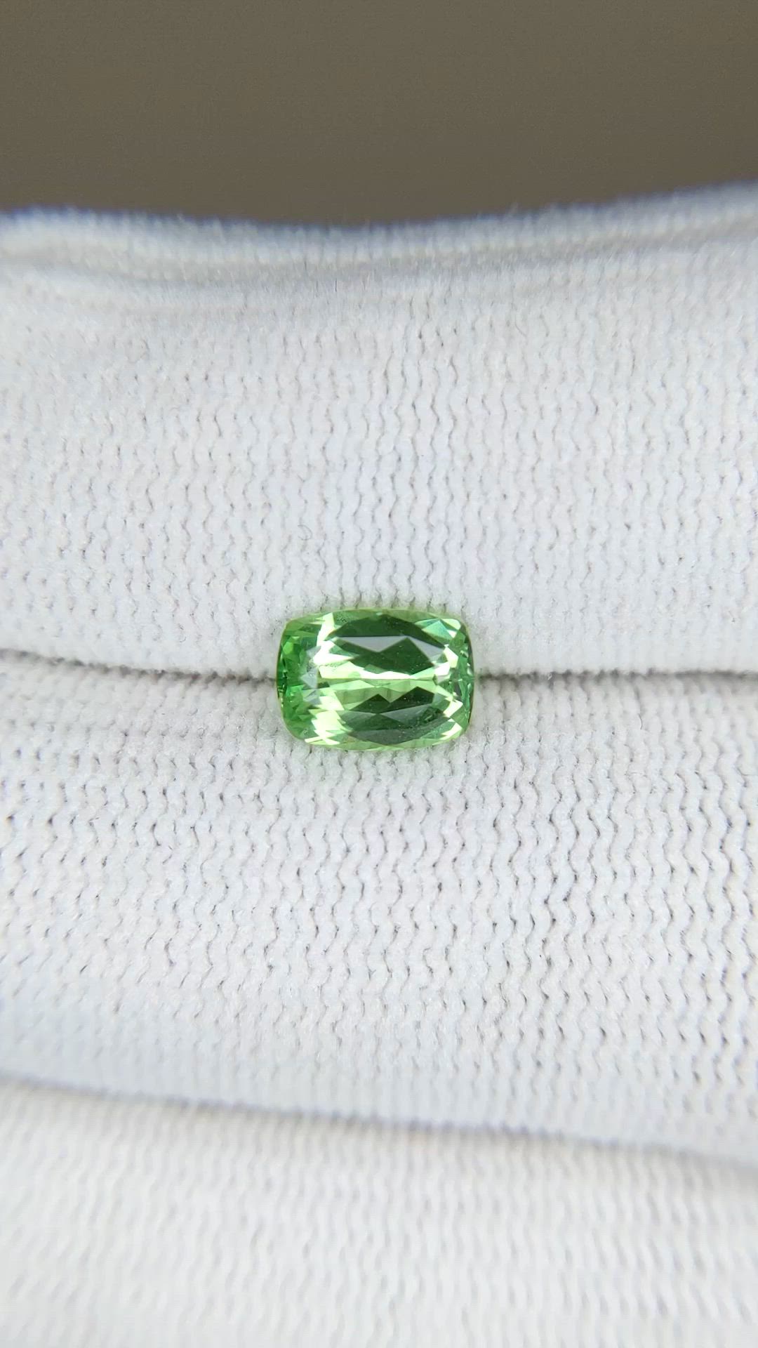 1.30 Ct. Yellowish Green Garnet from Tanzania Size Video