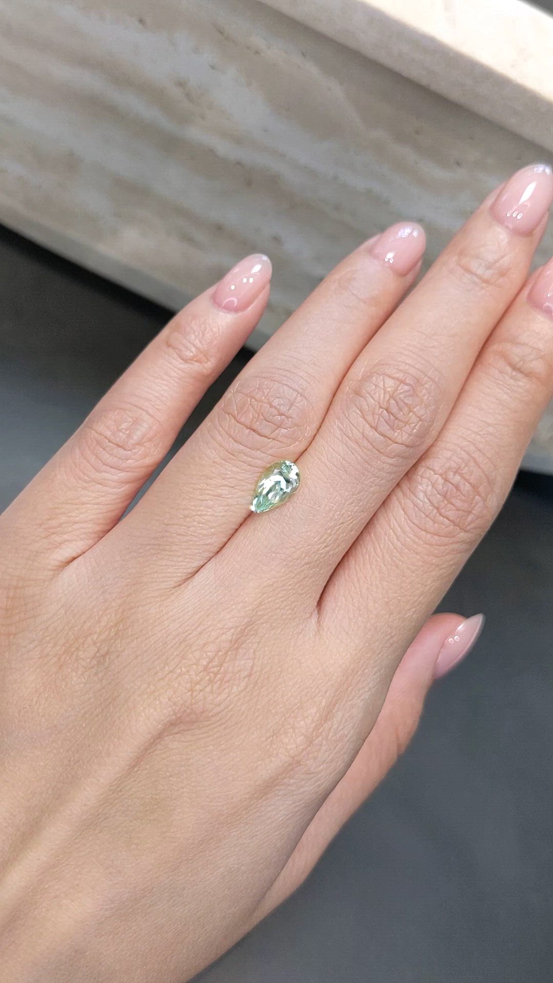 1.53 Ct. Yellowish Green Garnet from Tanzania Size Video