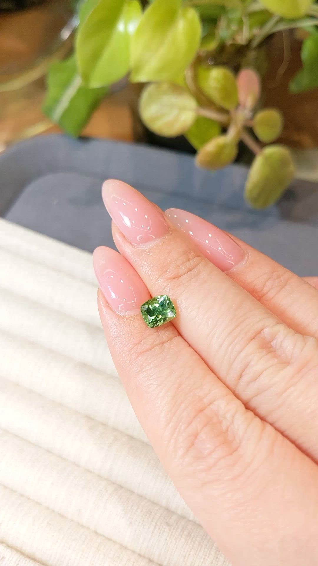 1.36 Ct. Green Garnet from Tanzania Size Video