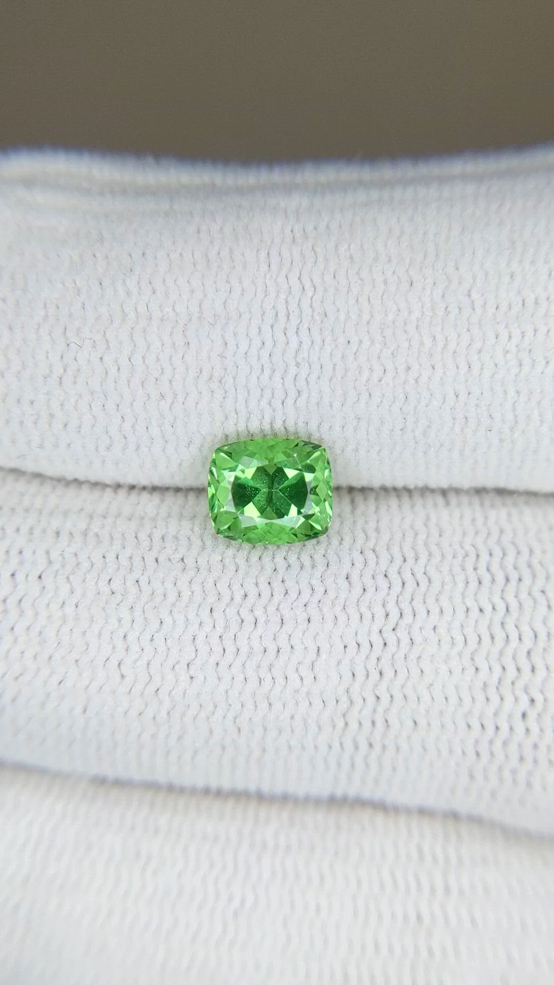 1.36 Ct. Green Garnet from Tanzania Size Video