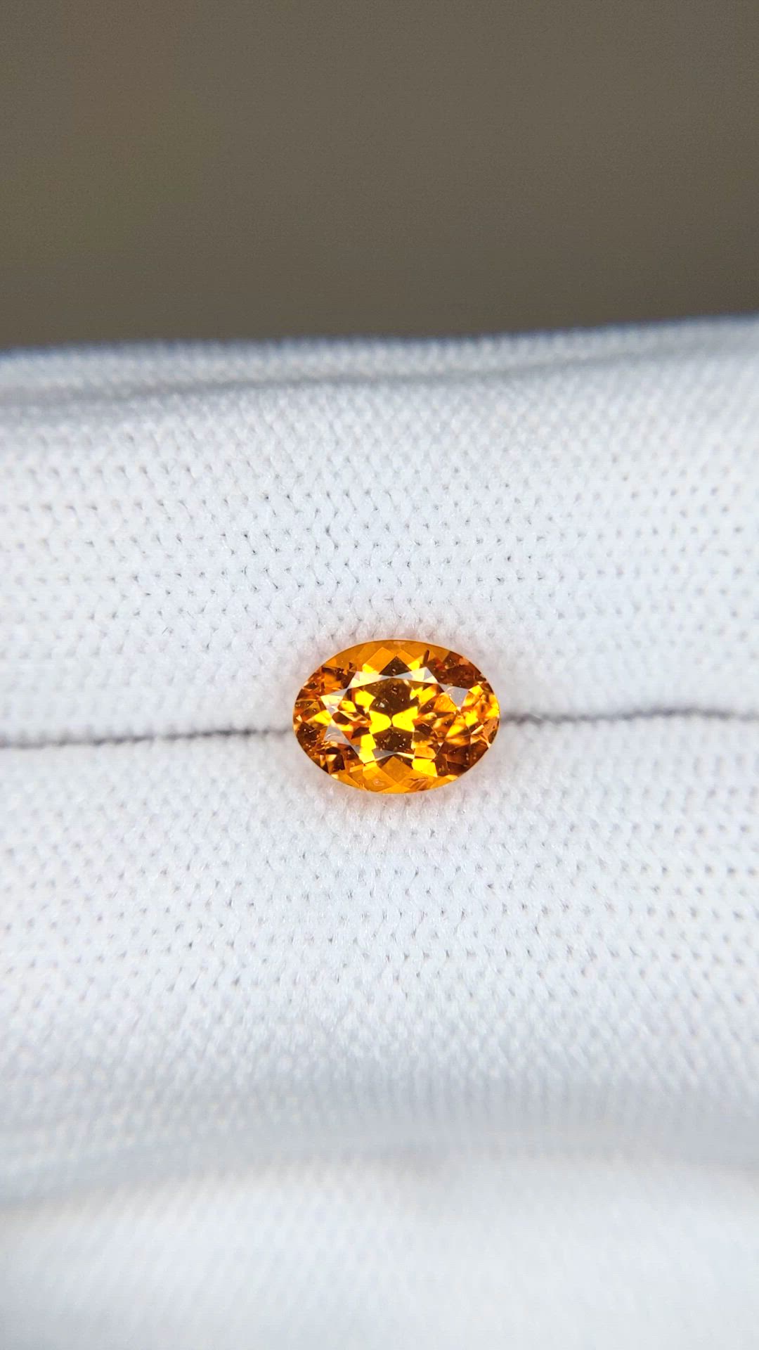 1.74 Ct. Orange Spessartite Garnet from Tanzania Size Video
