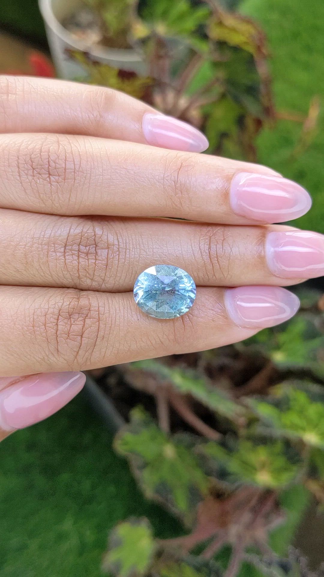 5.95 Ct. Blue Aquamarine from Brazil Size Video