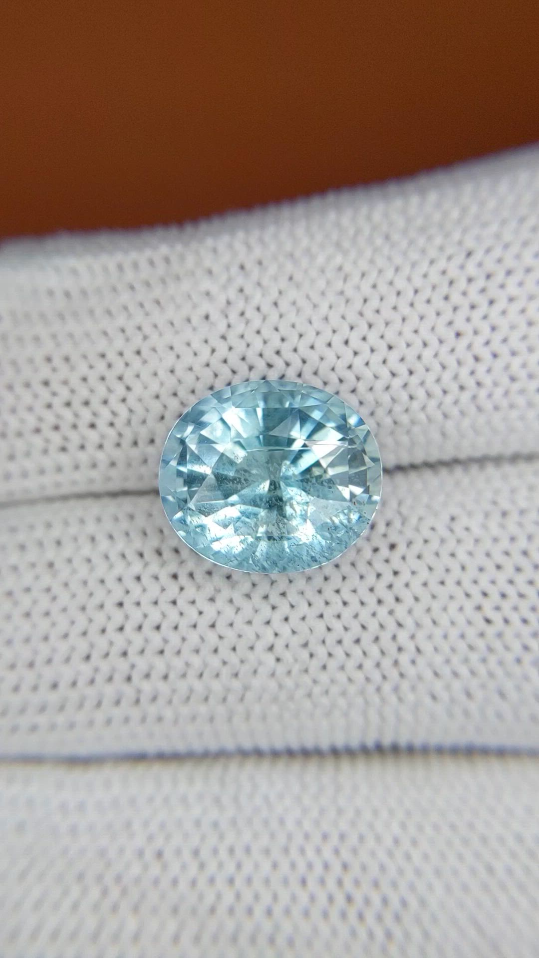 5.95 Ct. Blue Aquamarine from Brazil Size Video
