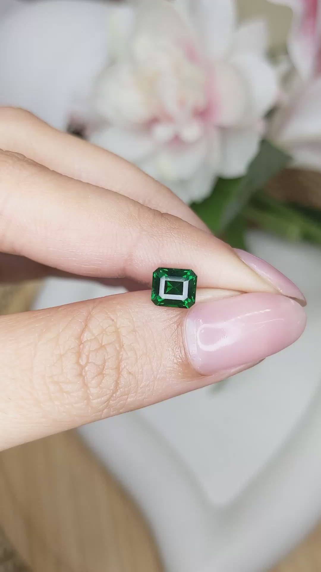 1.35 Ct. Tsavorite Garnet from Pakistan Size Video