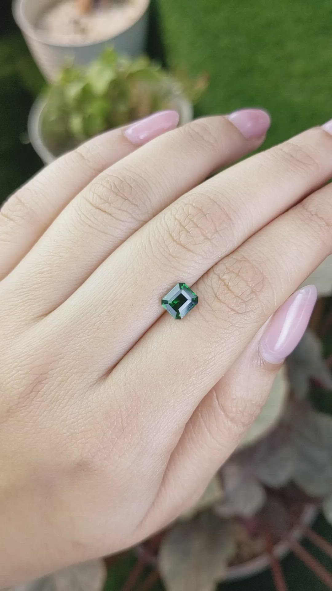 1.35 Ct. Tsavorite Garnet from Pakistan Size Video