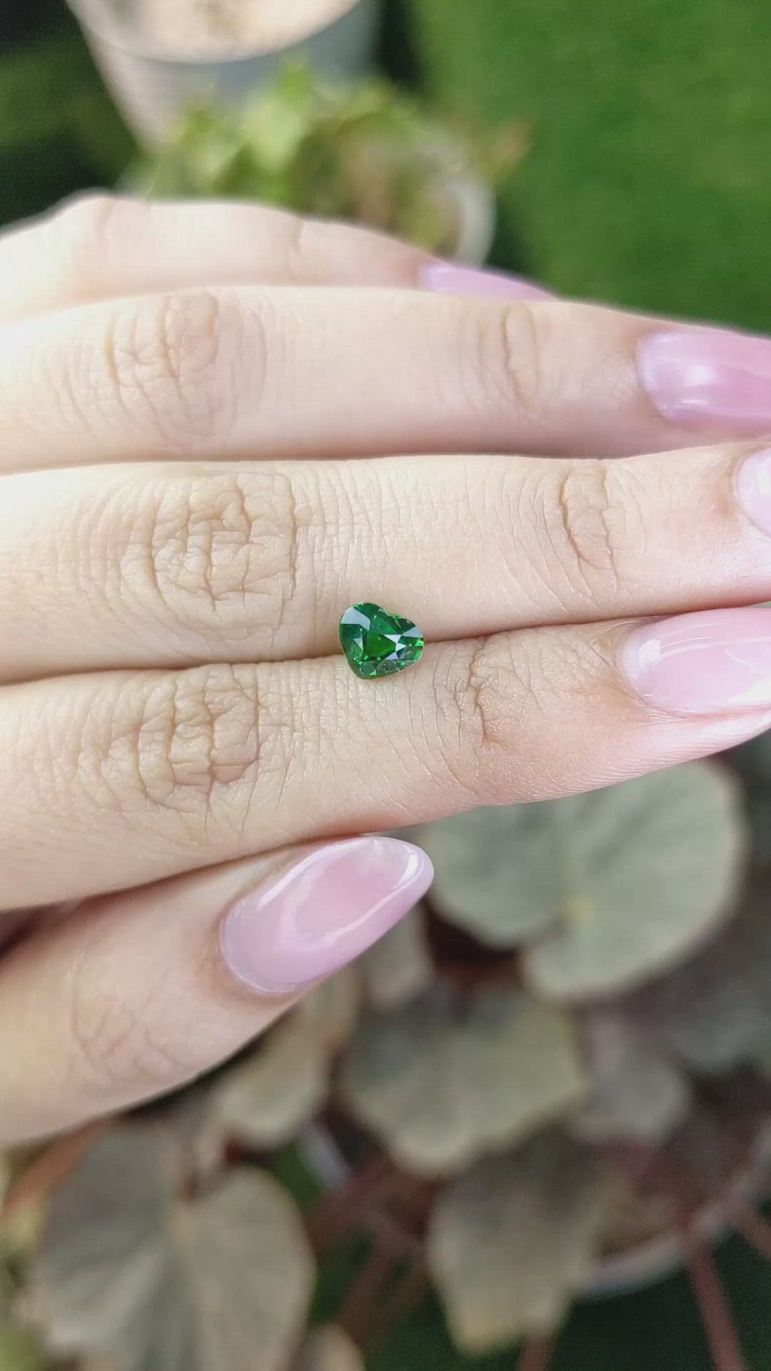 1.02 Ct. Tsavorite Garnet from Pakistan Size Video