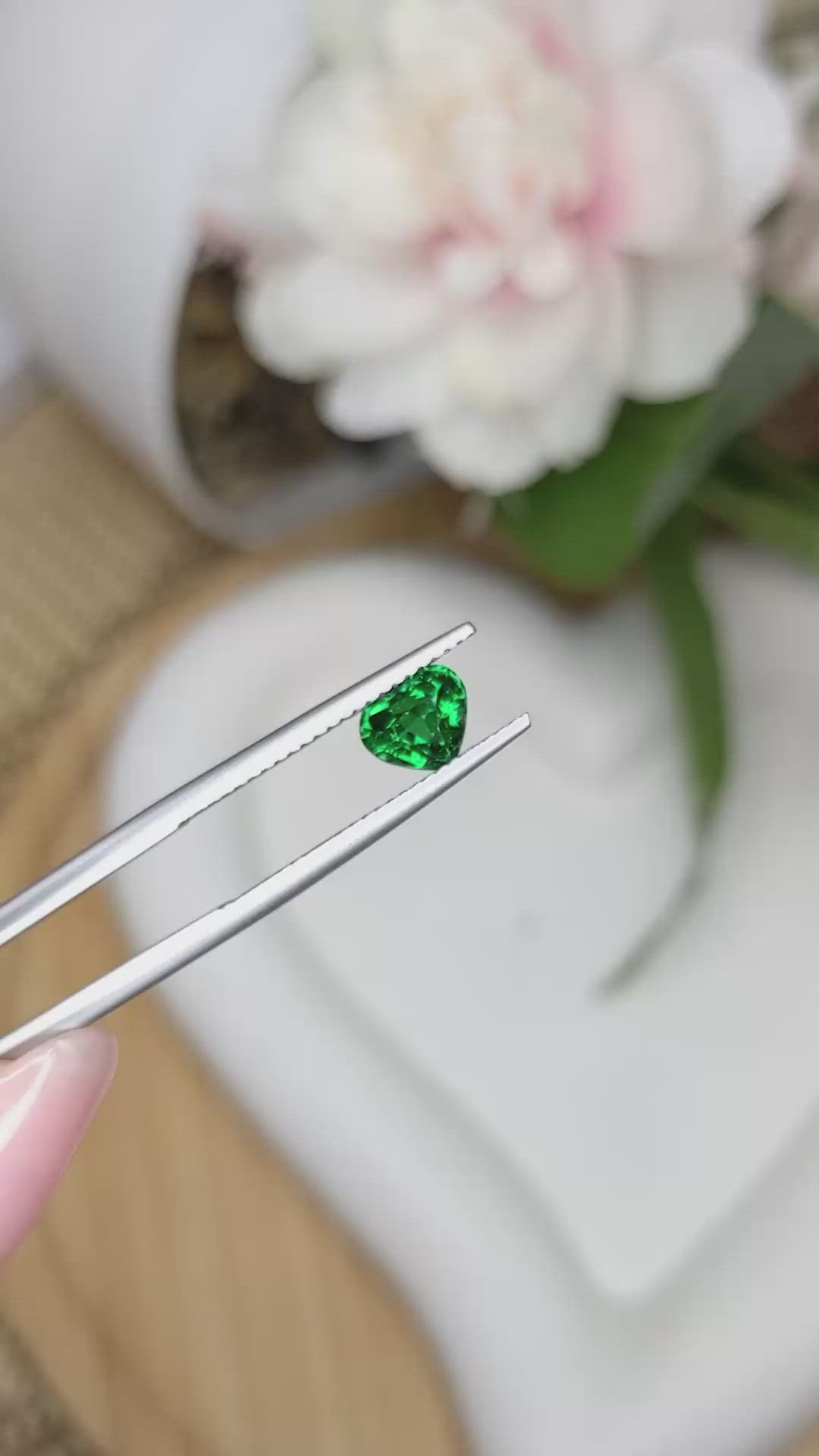 1.02 Ct. Tsavorite Garnet from Pakistan Size Video