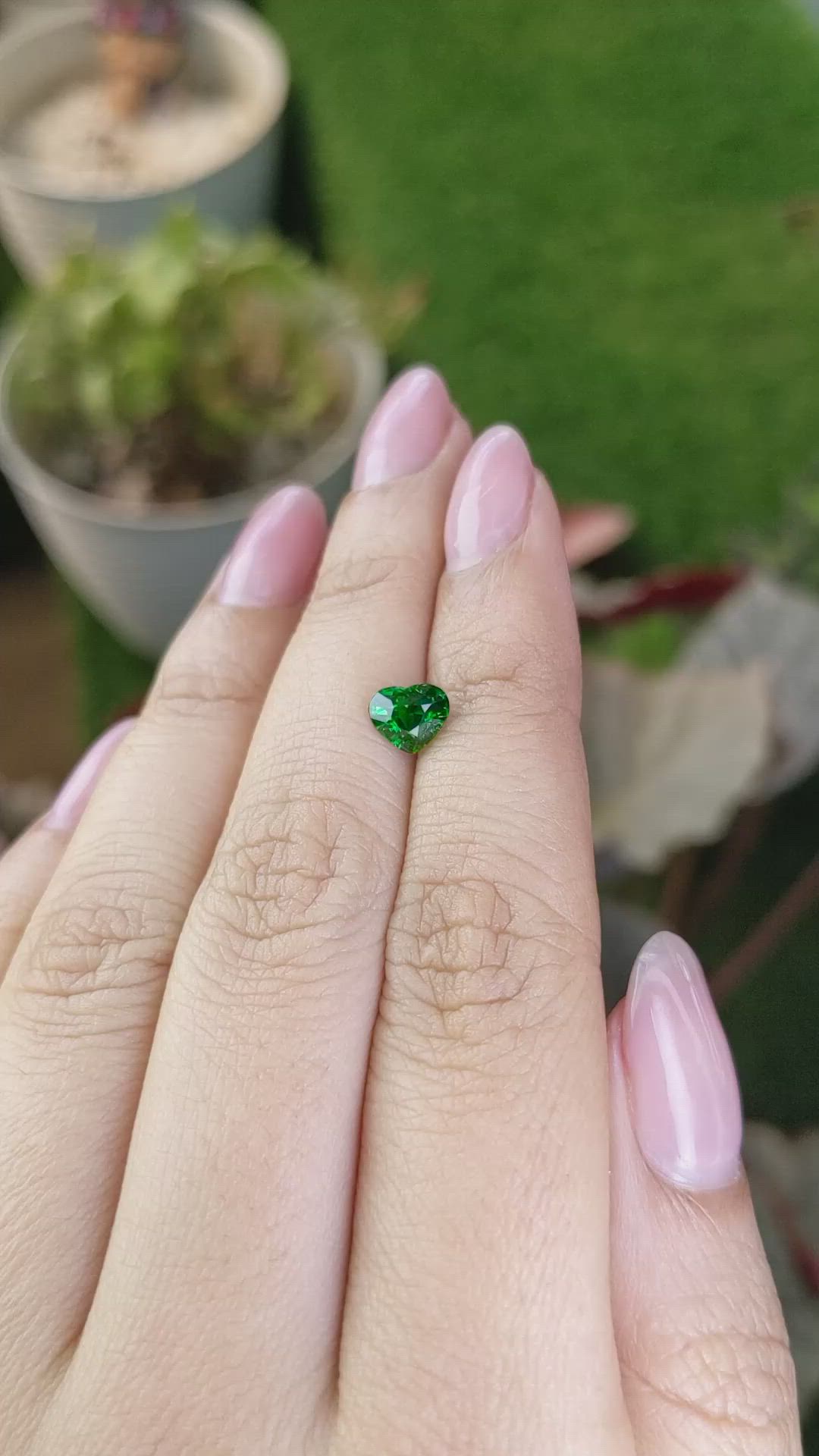 1.02 Ct. Tsavorite Garnet from Pakistan Size Video