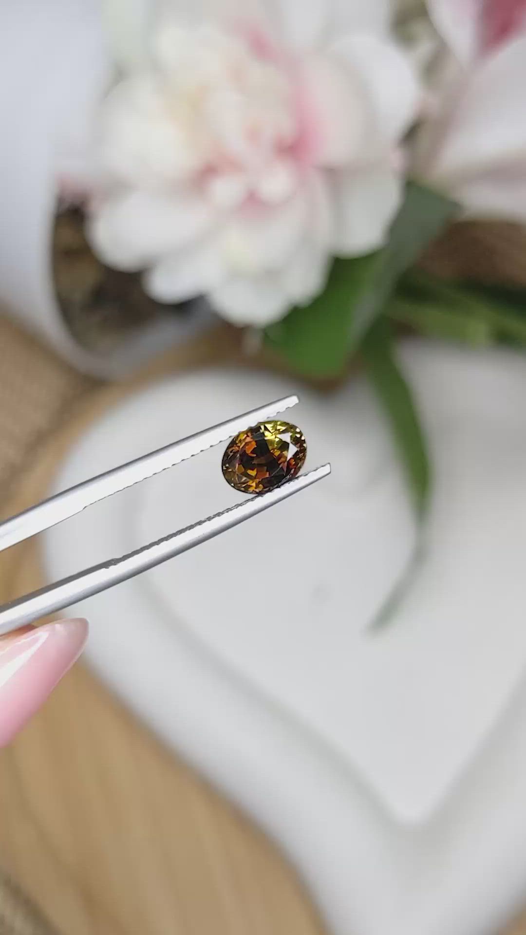 1.38 Ct. Bi Color Andalusite from Brazil Size Video