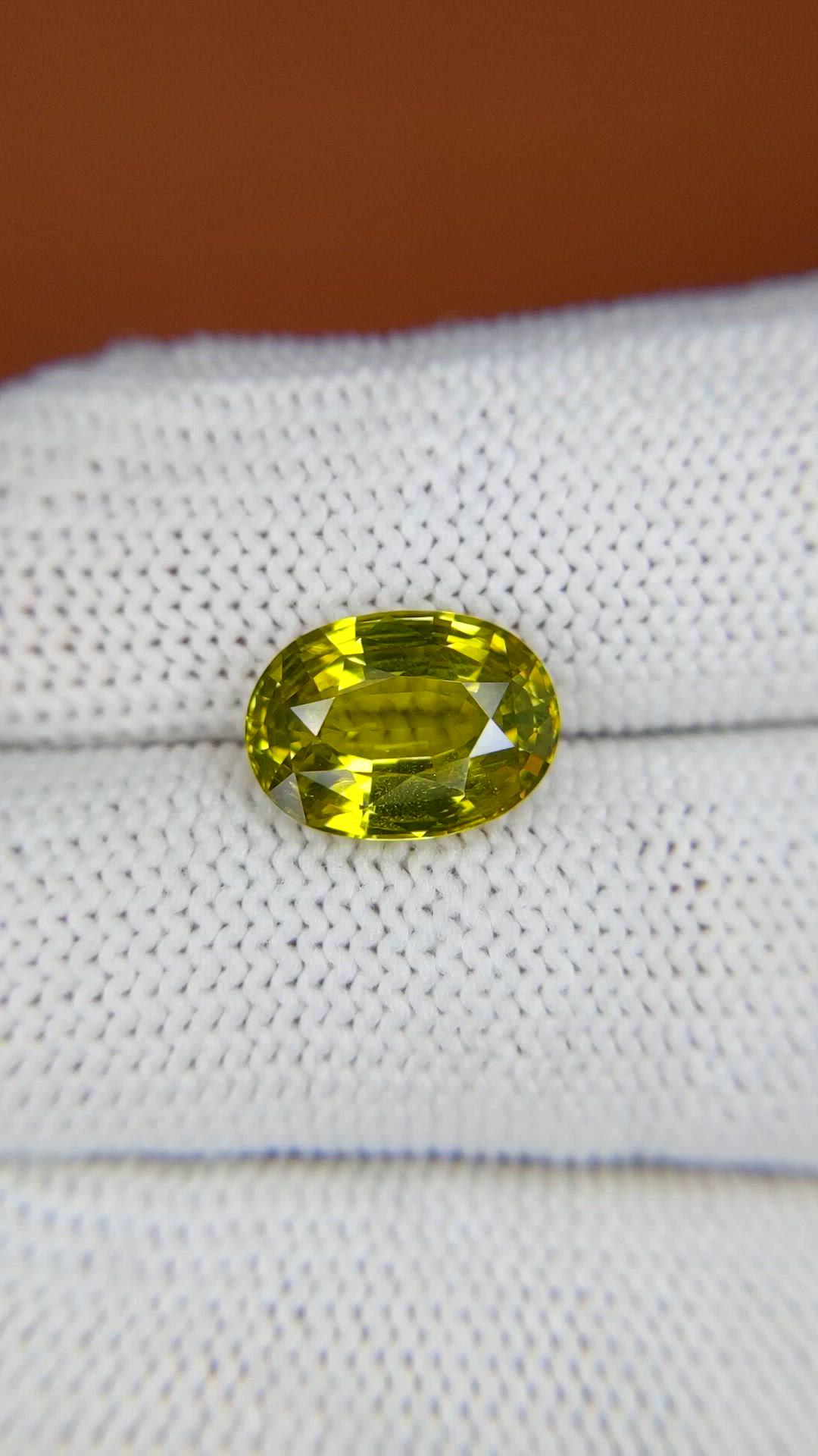 4.25 Ct. Greenish Yellow Chrysoberyl from Ceylon (Sri Lanka) Size Video