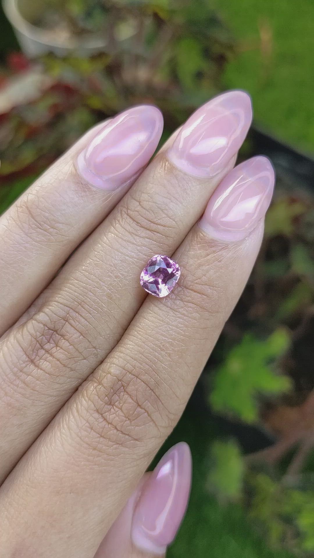 1.30 Ct. Purplish Pink Spinel from Ceylon (Sri Lanka) Size Video