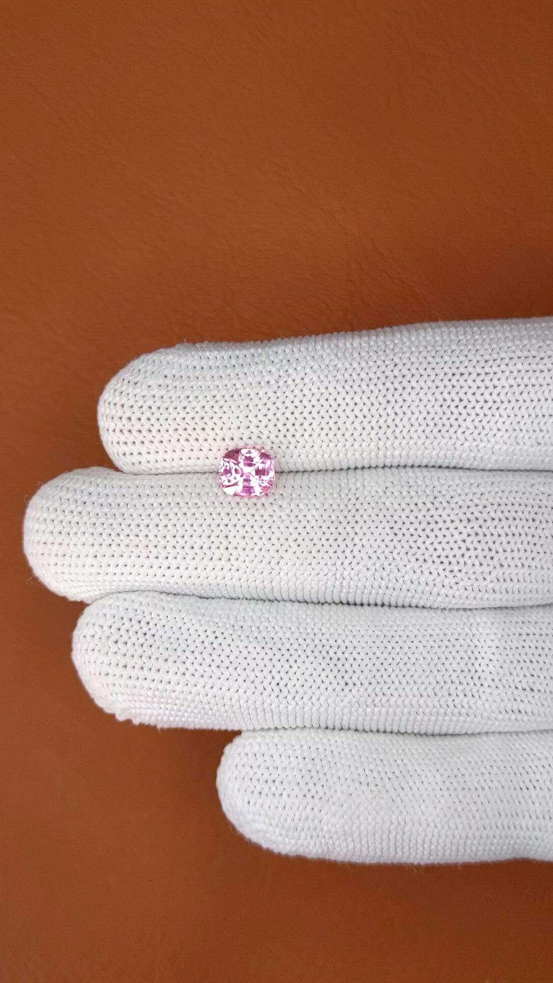 1.30 Ct. Purplish Pink Spinel from Ceylon (Sri Lanka) Size Video