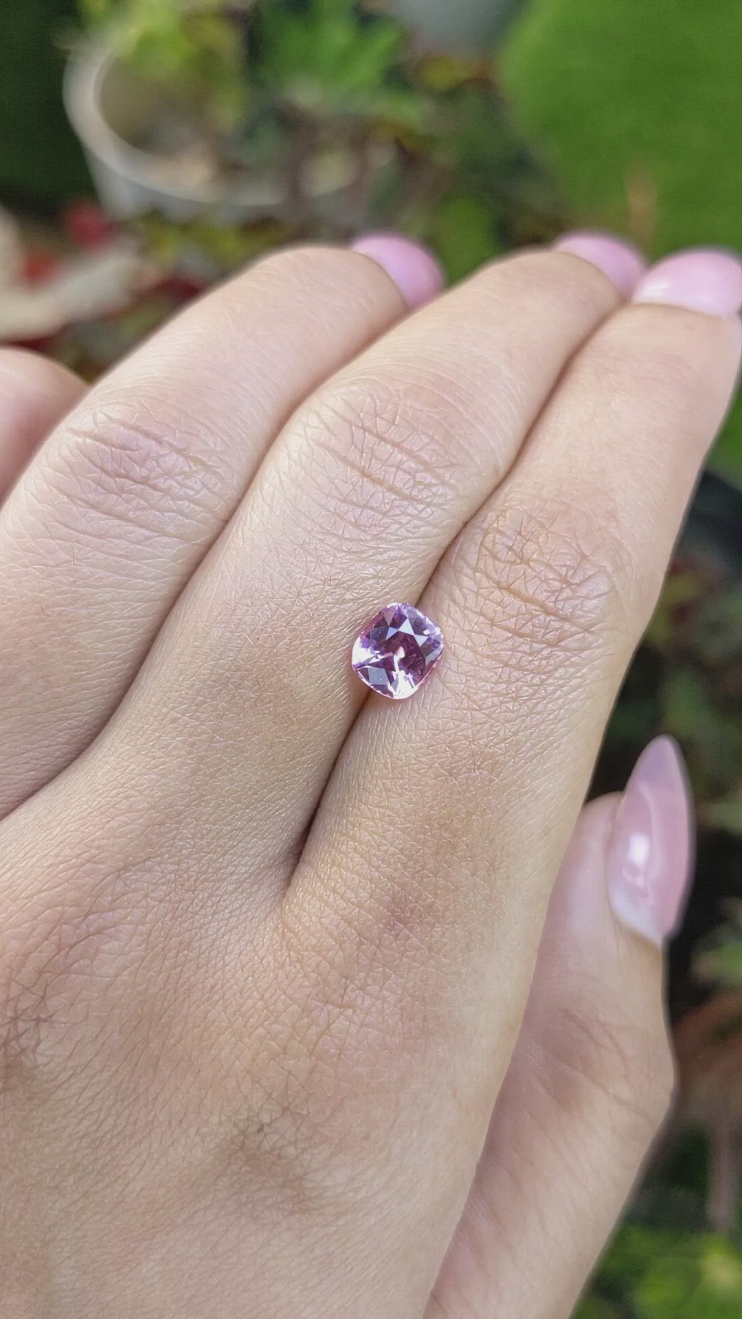 1.30 Ct. Purplish Pink Spinel from Ceylon (Sri Lanka) Size Video