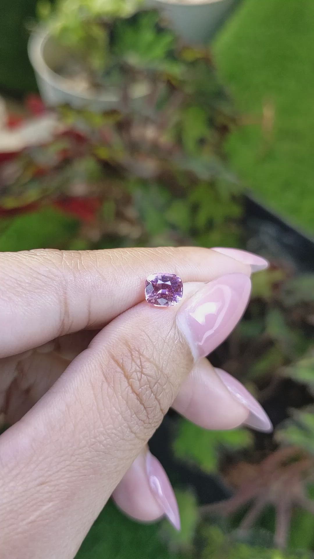 1.30 Ct. Purplish Pink Spinel from Ceylon (Sri Lanka) Size Video