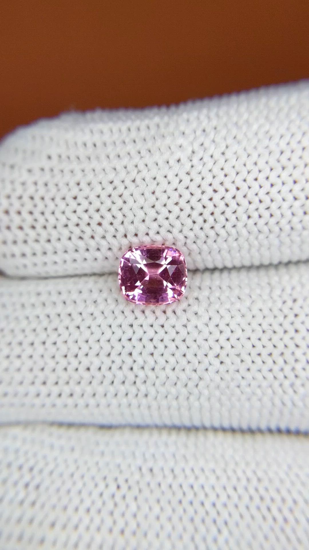 1.30 Ct. Purplish Pink Spinel from Ceylon (Sri Lanka) Size Video