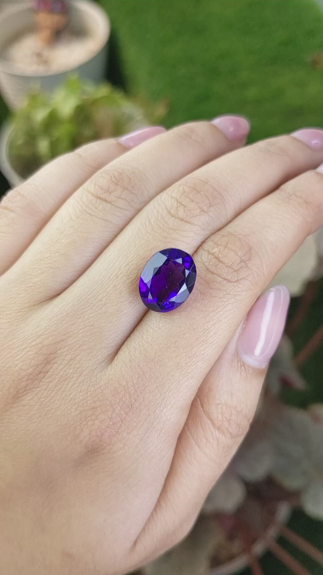 8.31 Ct. Purple Amethyst from Ceylon (Sri Lanka) Size Video