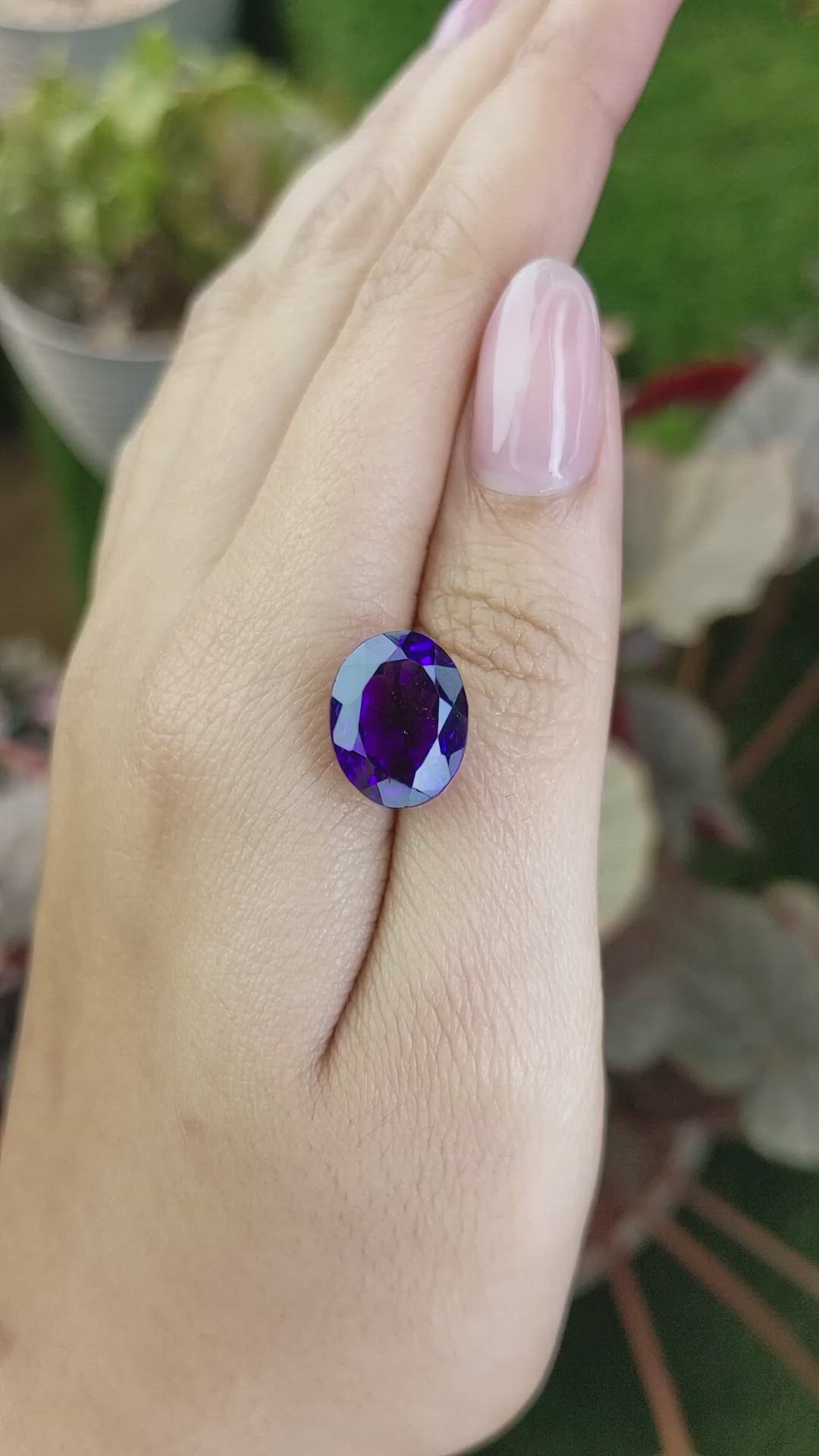 8.31 Ct. Purple Amethyst from Ceylon (Sri Lanka) Size Video