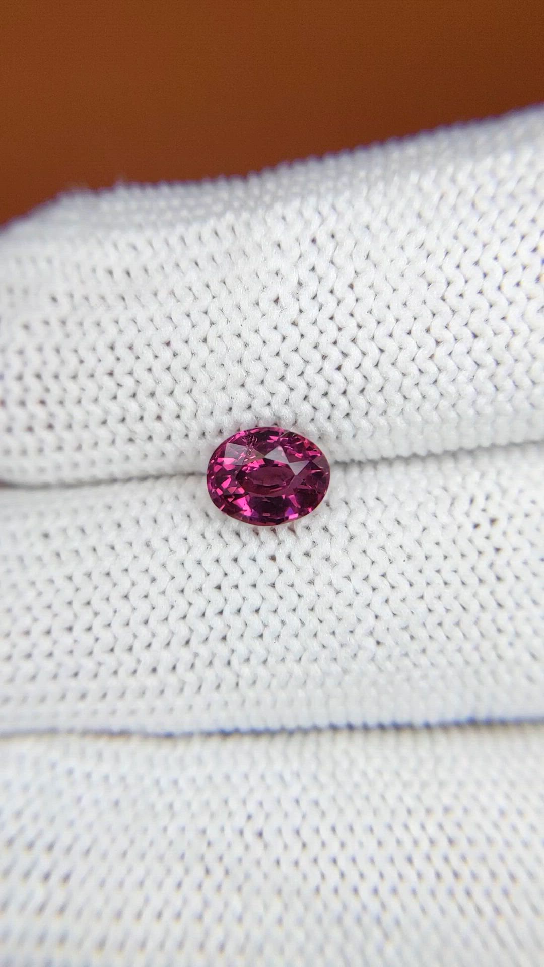 1.23 Ct. Purplish Pink Garnet from Ceylon (Sri Lanka) Size Video