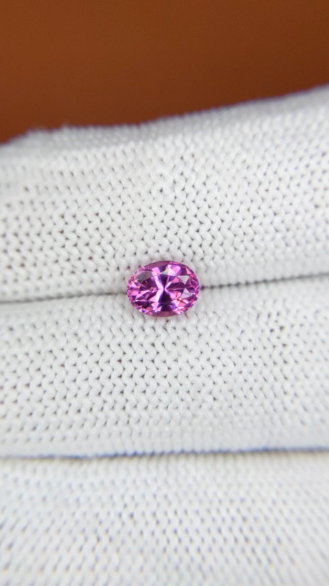 1.00 Ct. Pinkish Purple Garnet from Ceylon (Sri Lanka) Size Video
