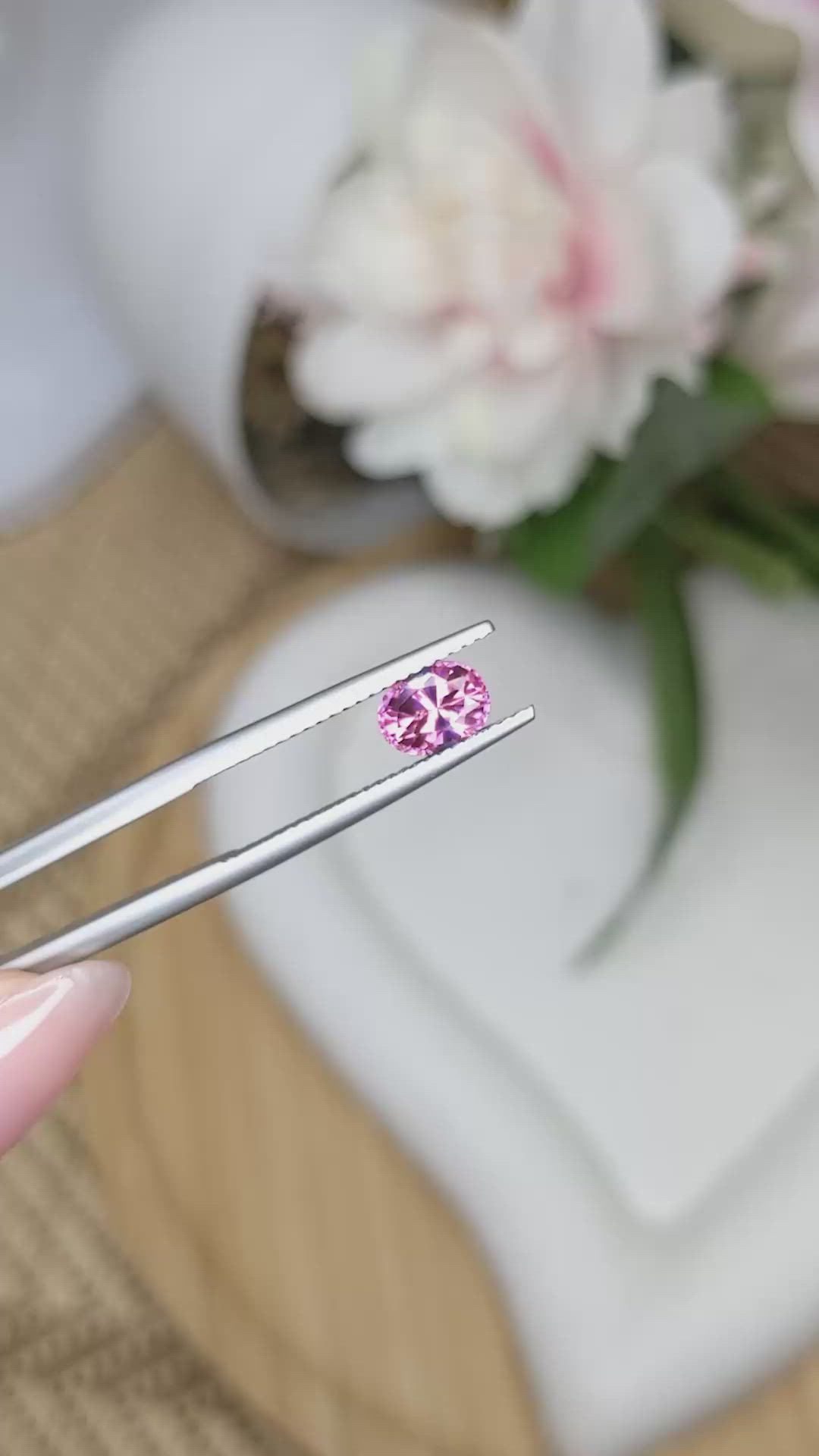 1.00 Ct. Pinkish Purple Garnet from Ceylon (Sri Lanka) Size Video