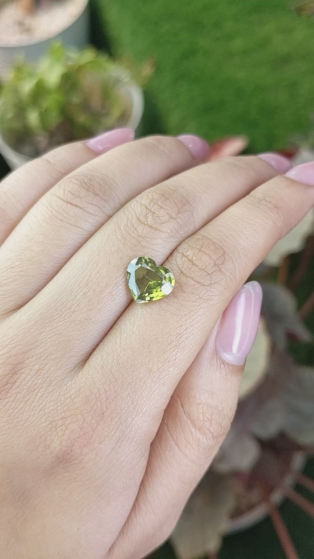 3.97 Ct. Greenish Yellow Zircon from Ceylon (Sri Lanka) Size Video