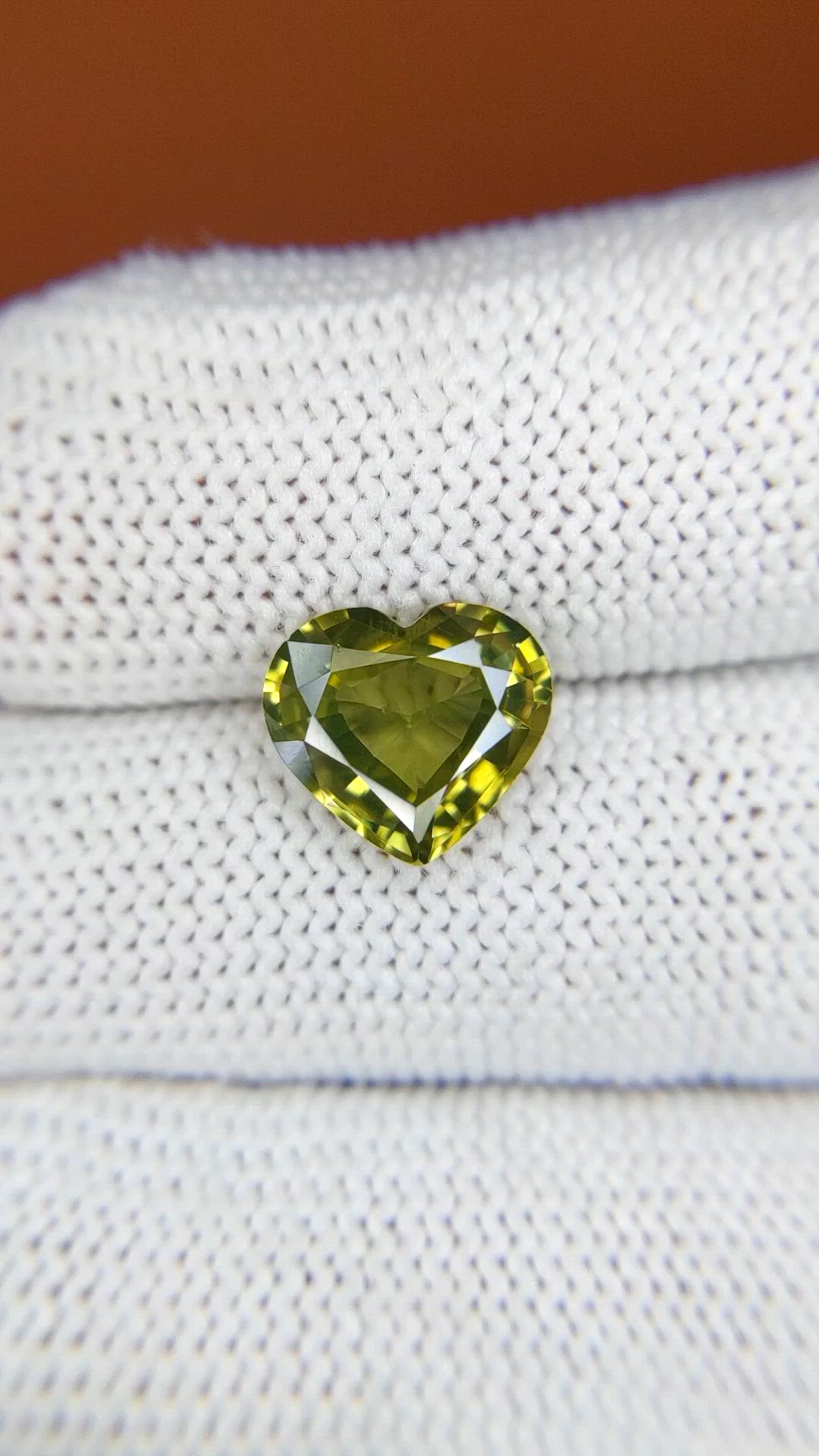 3.97 Ct. Greenish Yellow Zircon from Ceylon (Sri Lanka) Size Video