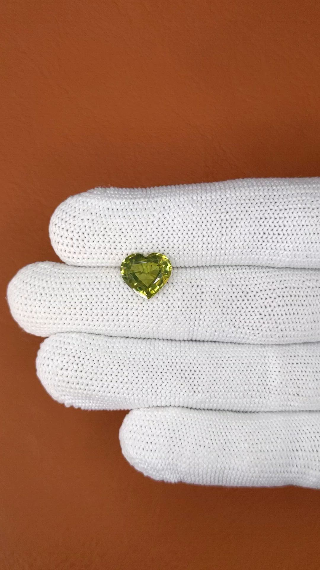 3.97 Ct. Greenish Yellow Zircon from Ceylon (Sri Lanka) Size Video