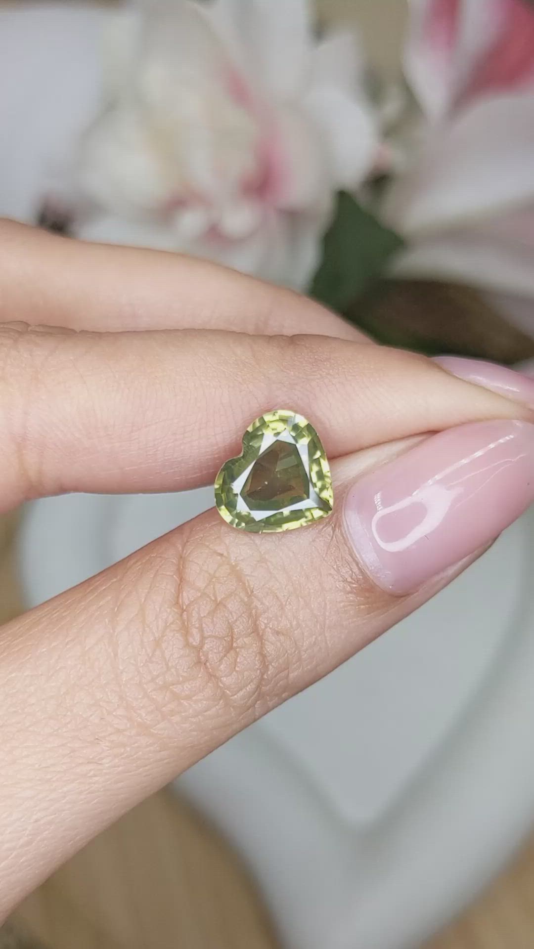 3.97 Ct. Greenish Yellow Zircon from Ceylon (Sri Lanka) Size Video