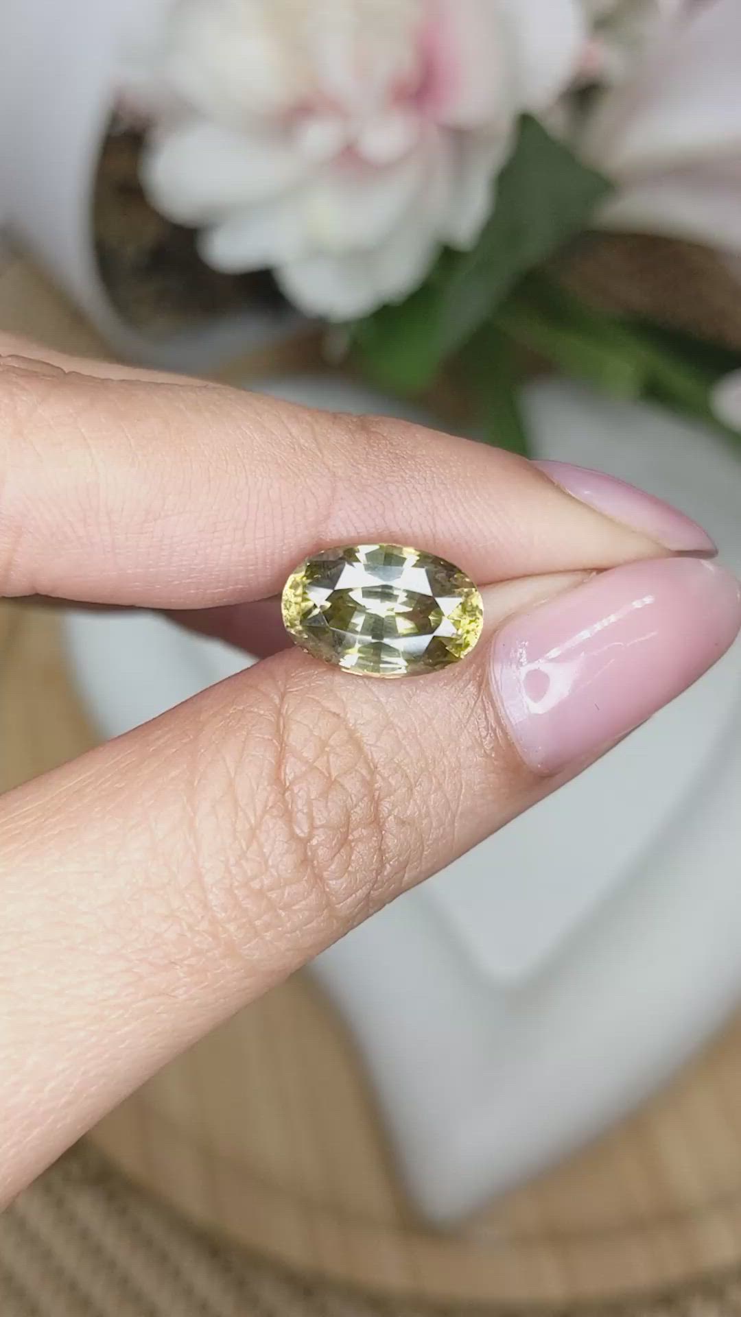 6.07 Ct. Yellowish Brown Zircon from Ceylon (Sri Lanka) Size Video