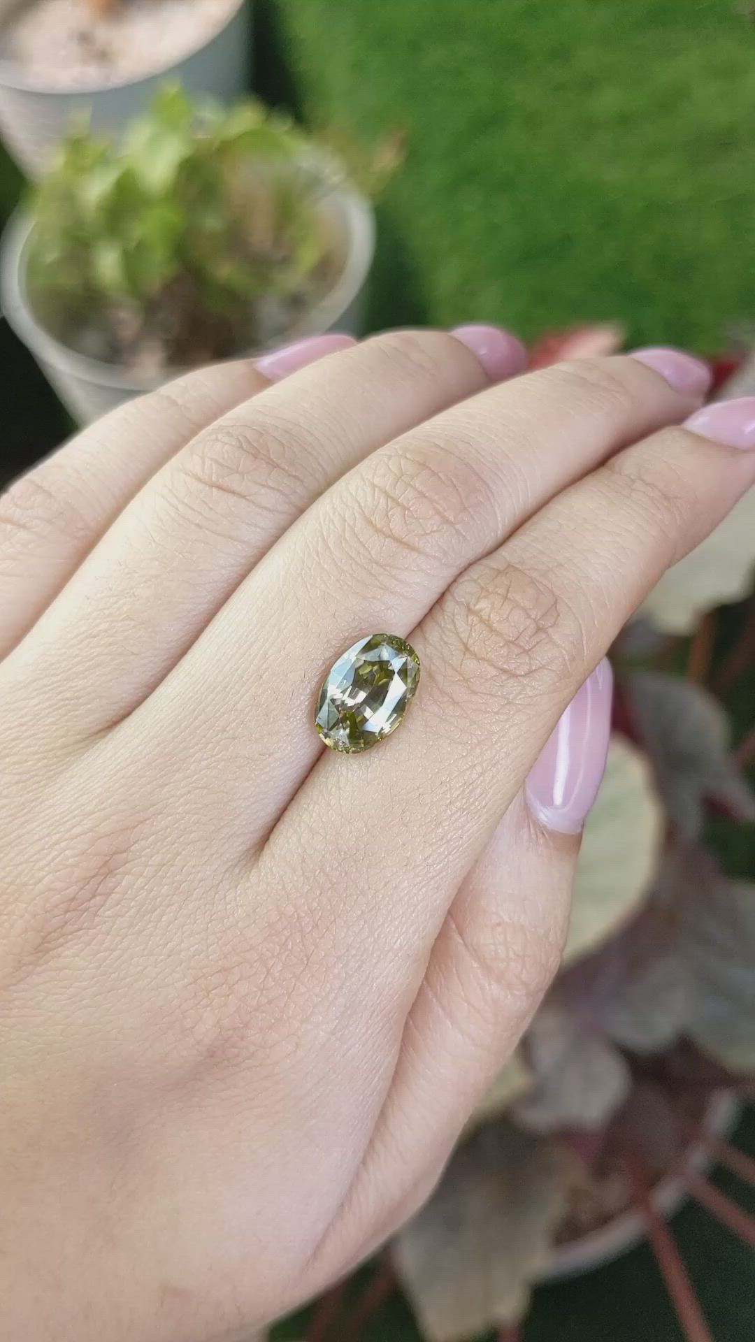 6.07 Ct. Yellowish Brown Zircon from Ceylon (Sri Lanka) Size Video