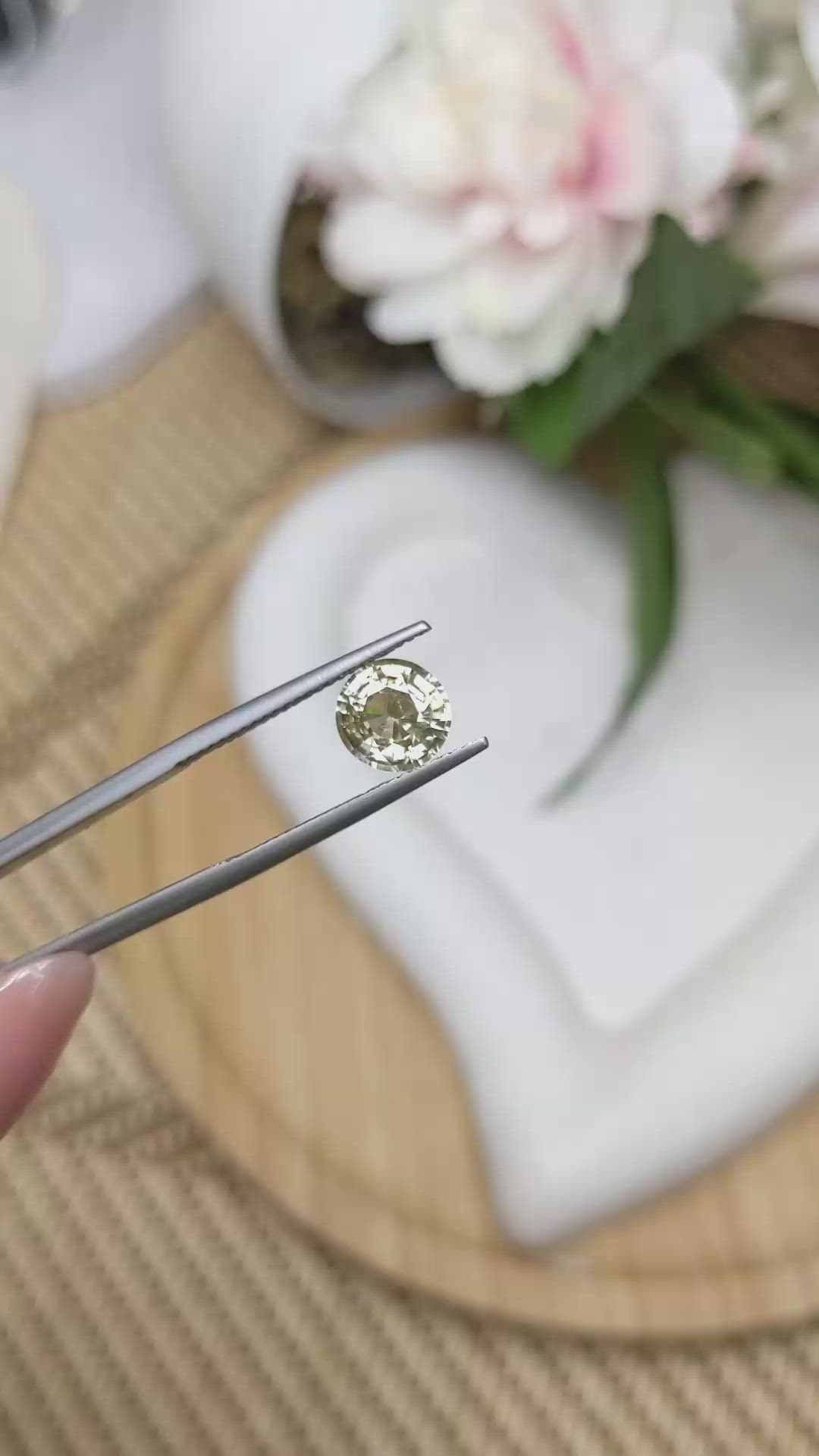 2.48 Ct. Greenish Yellow Zircon from Ceylon (Sri Lanka) Size Video