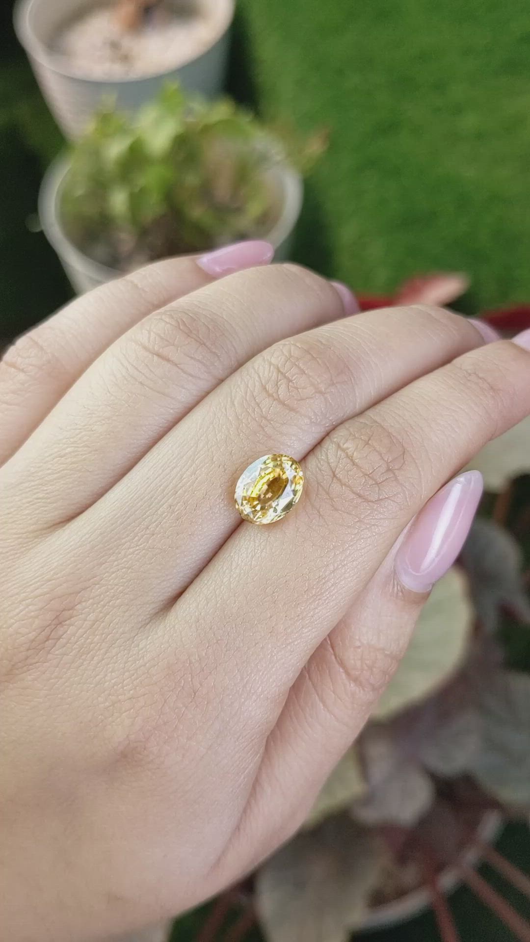 5.33 Ct. Yellow Zircon from Ceylon (Sri Lanka) Size Video