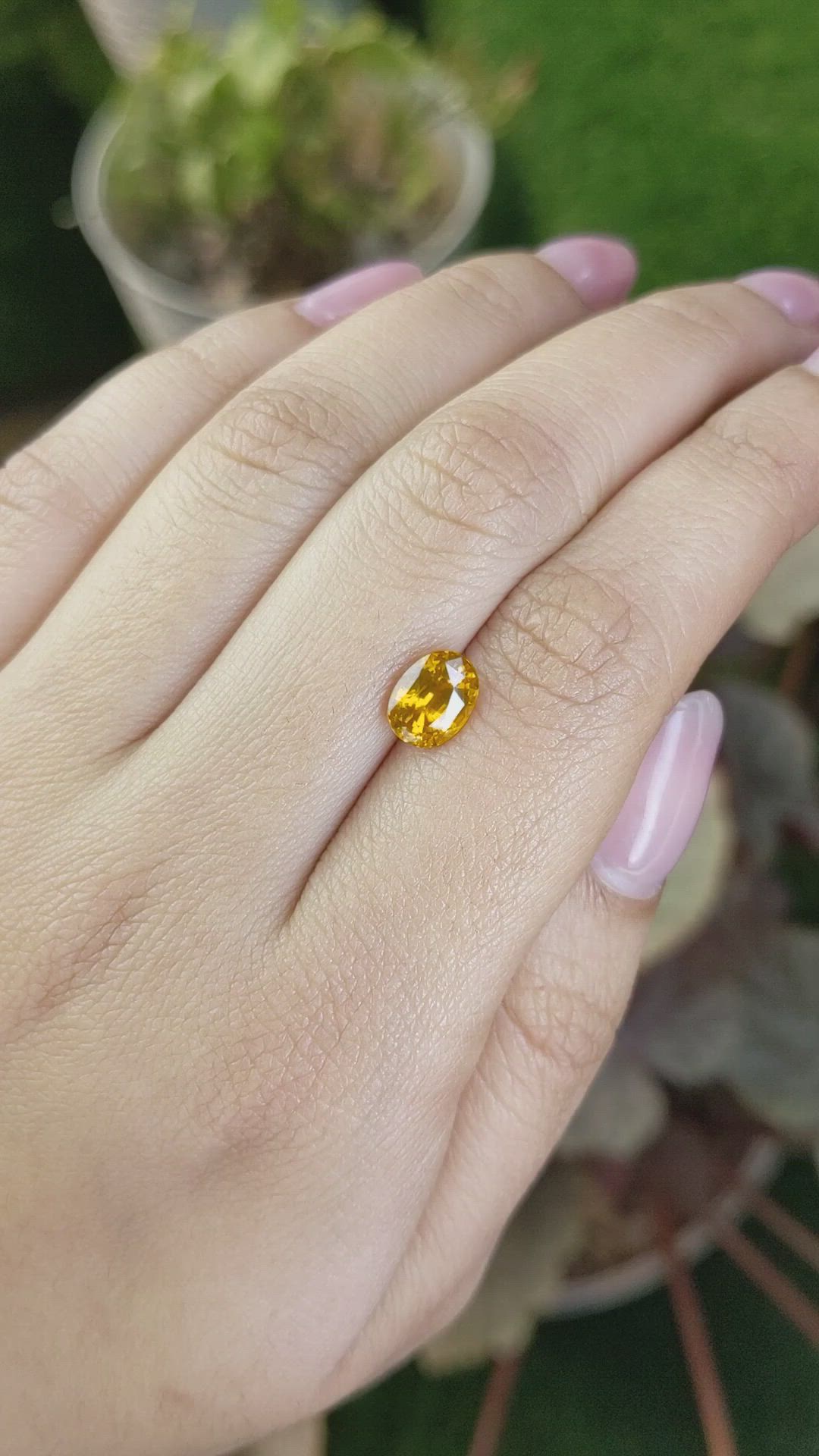 2.41 Ct. Brownish Orange Zircon from Ceylon (Sri Lanka) Size Video