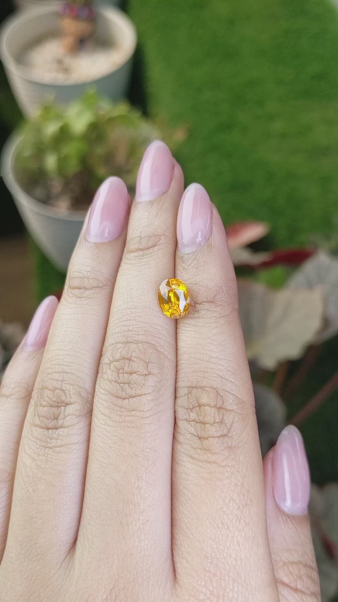 2.41 Ct. Brownish Orange Zircon from Ceylon (Sri Lanka) Size Video